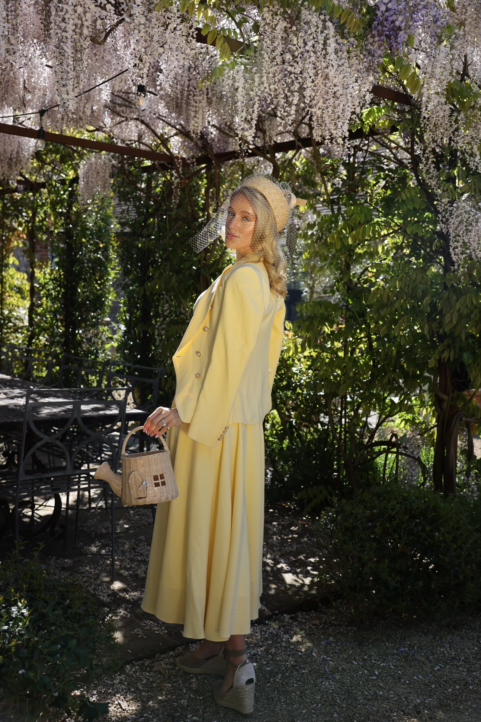 360 Maxi Linen Circle Skirt (Lemon Linen) - Image 4