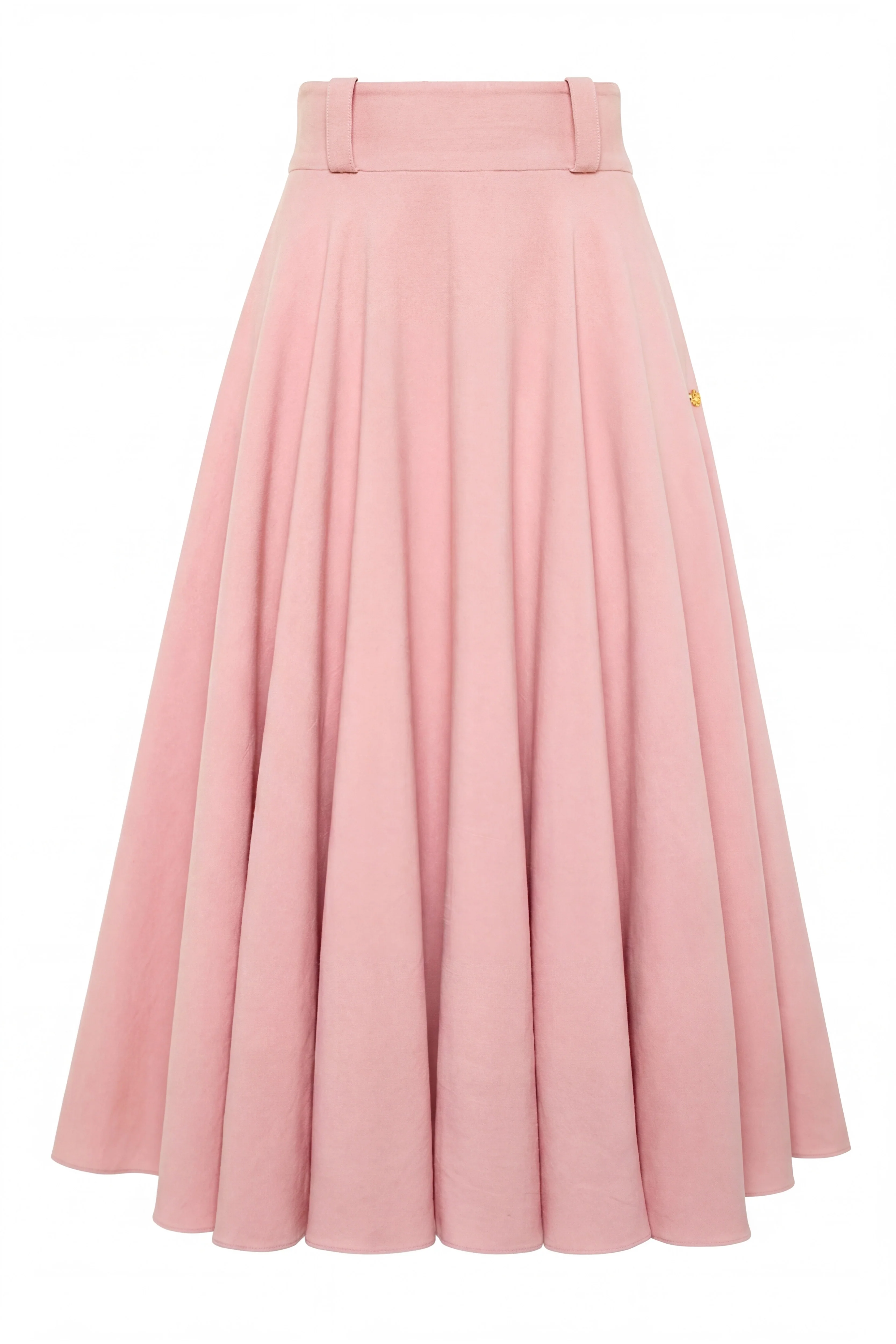 360 Maxi Linen Circle Skirt (Pink Linen) - Image 9