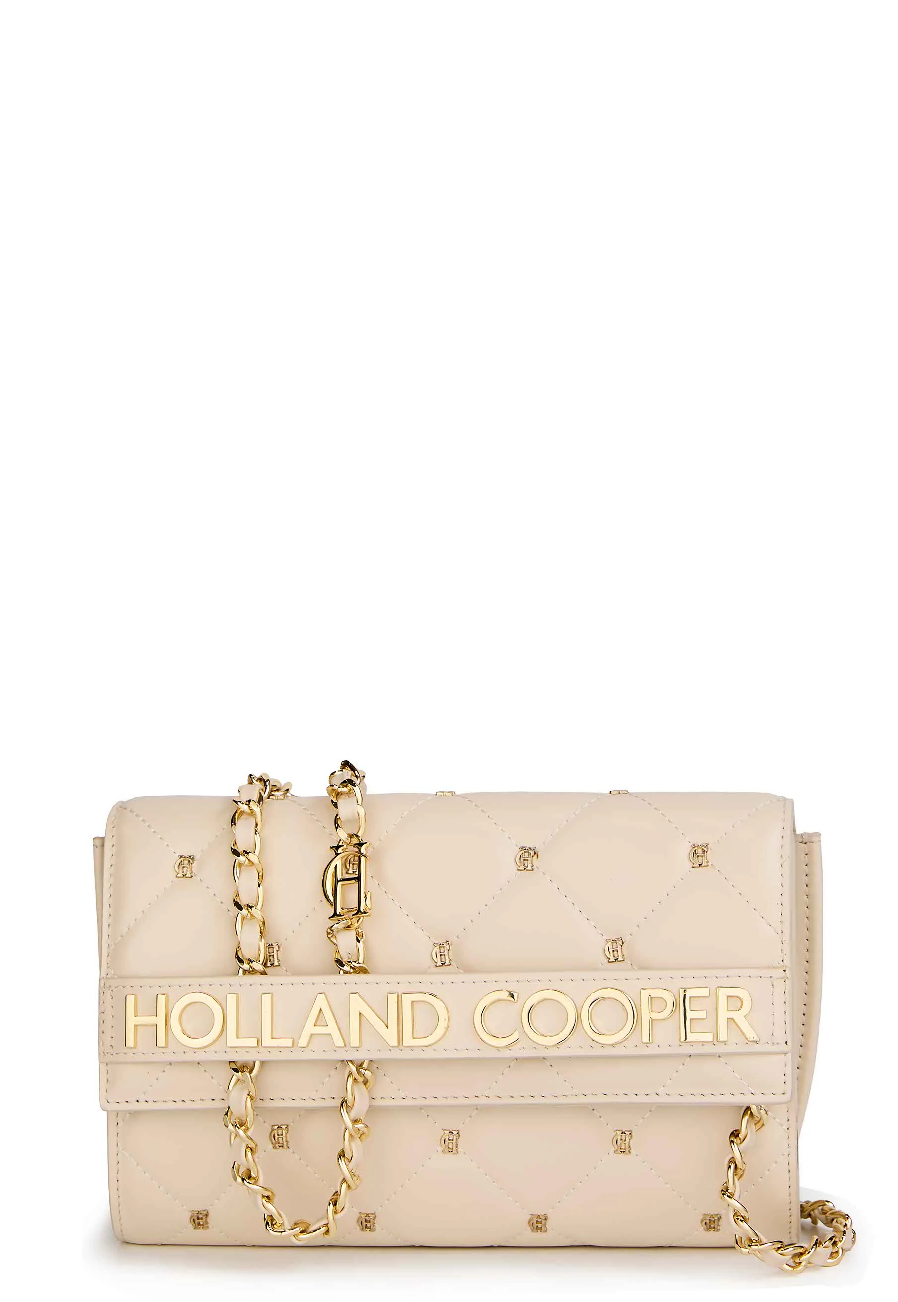 Abbot Quilted Clutch Bag (Cream) - Image 6