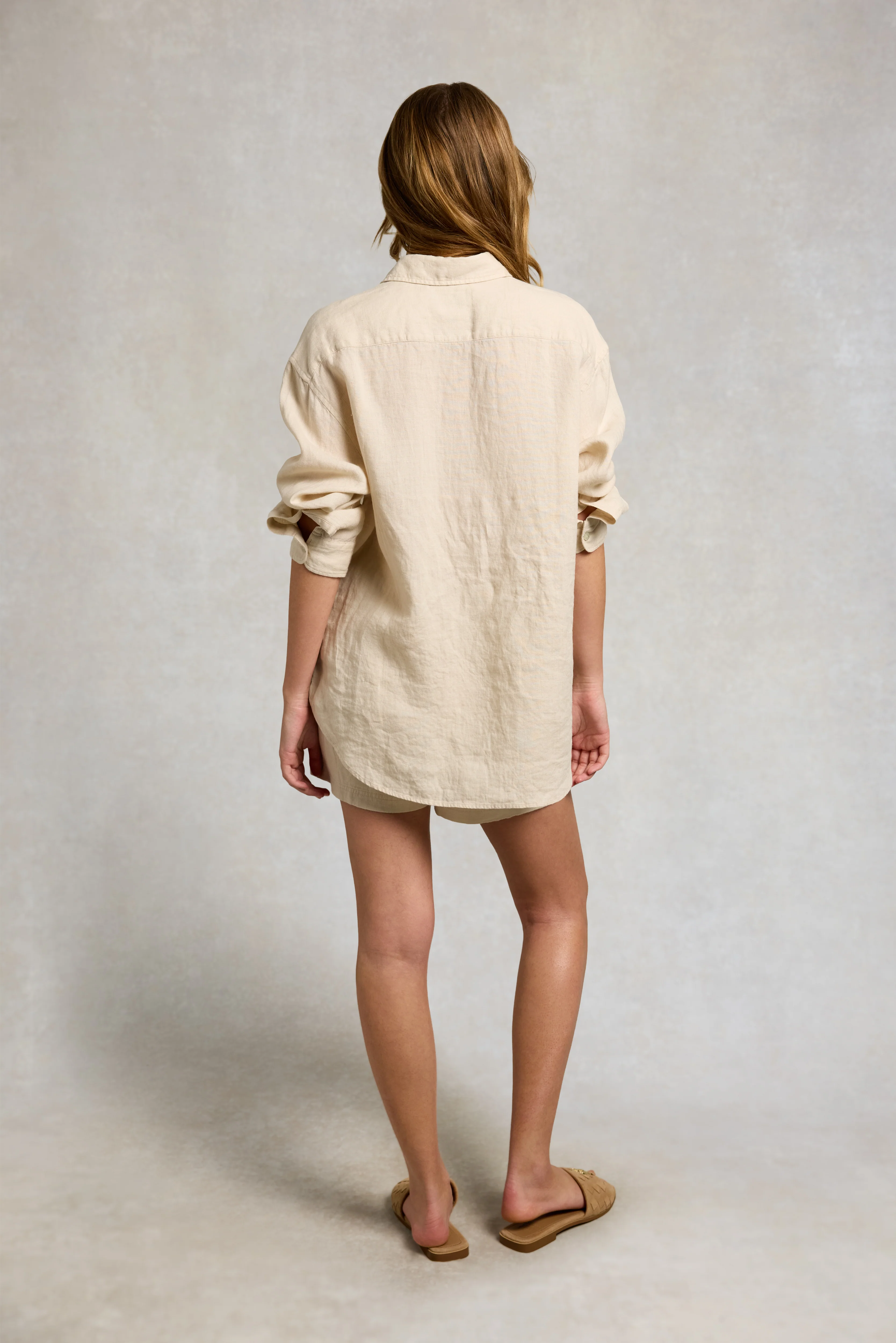 Amalfi Linen Shirt (Oatmeal) - Image 5