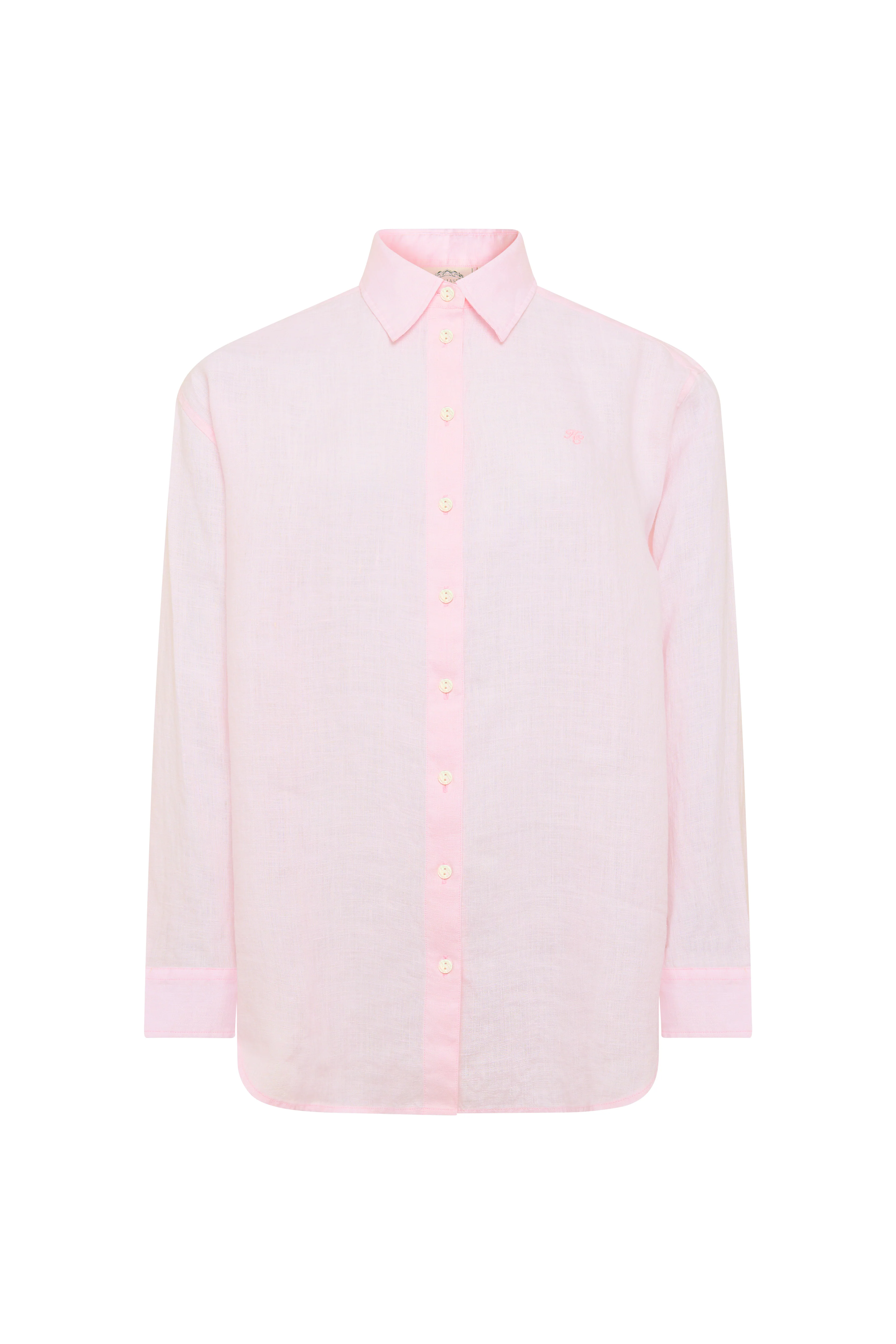 Amalfi Linen Shirt (Powder Pink Linen) - Image 6