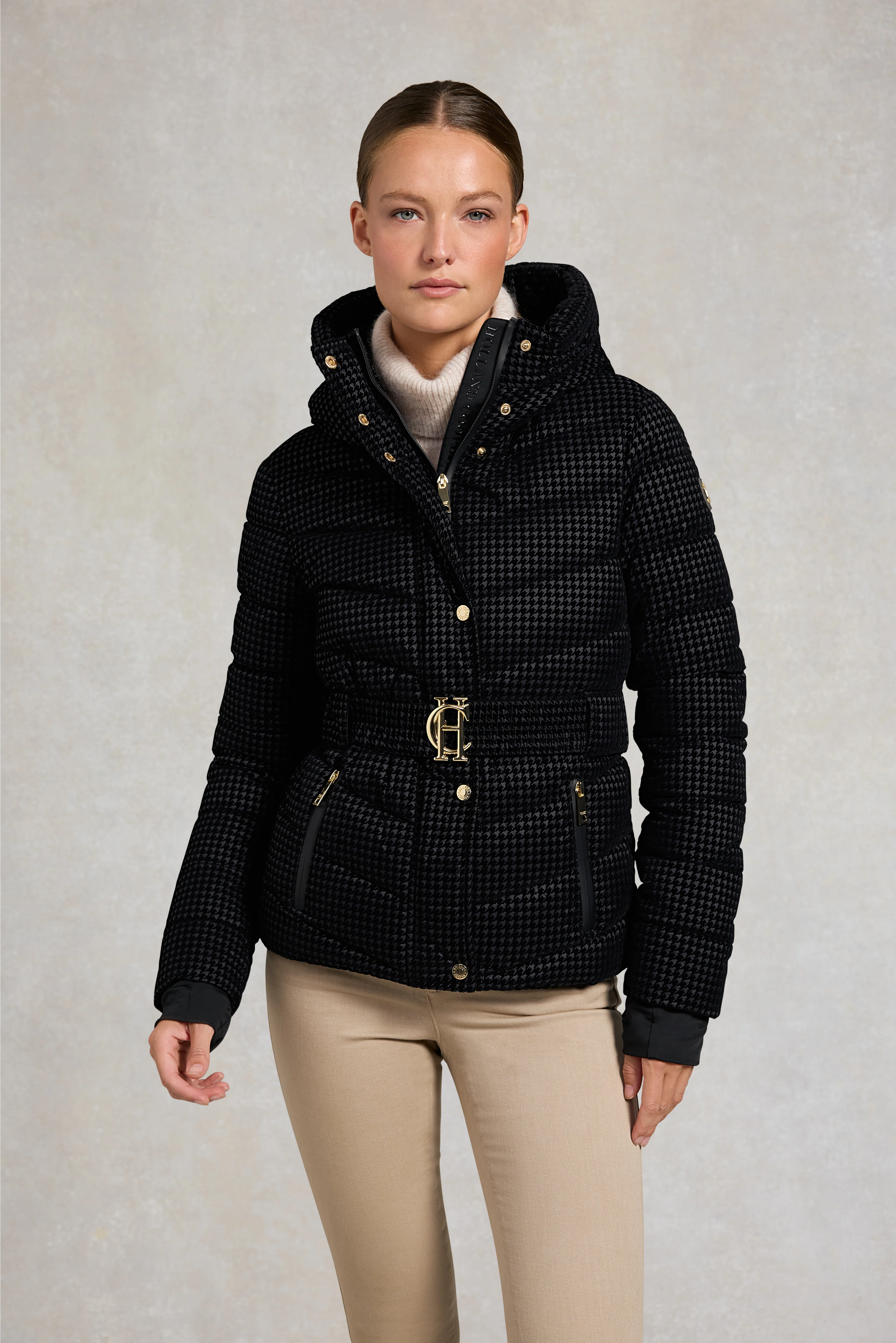 Arosa Jacket (Black Mini Flock)