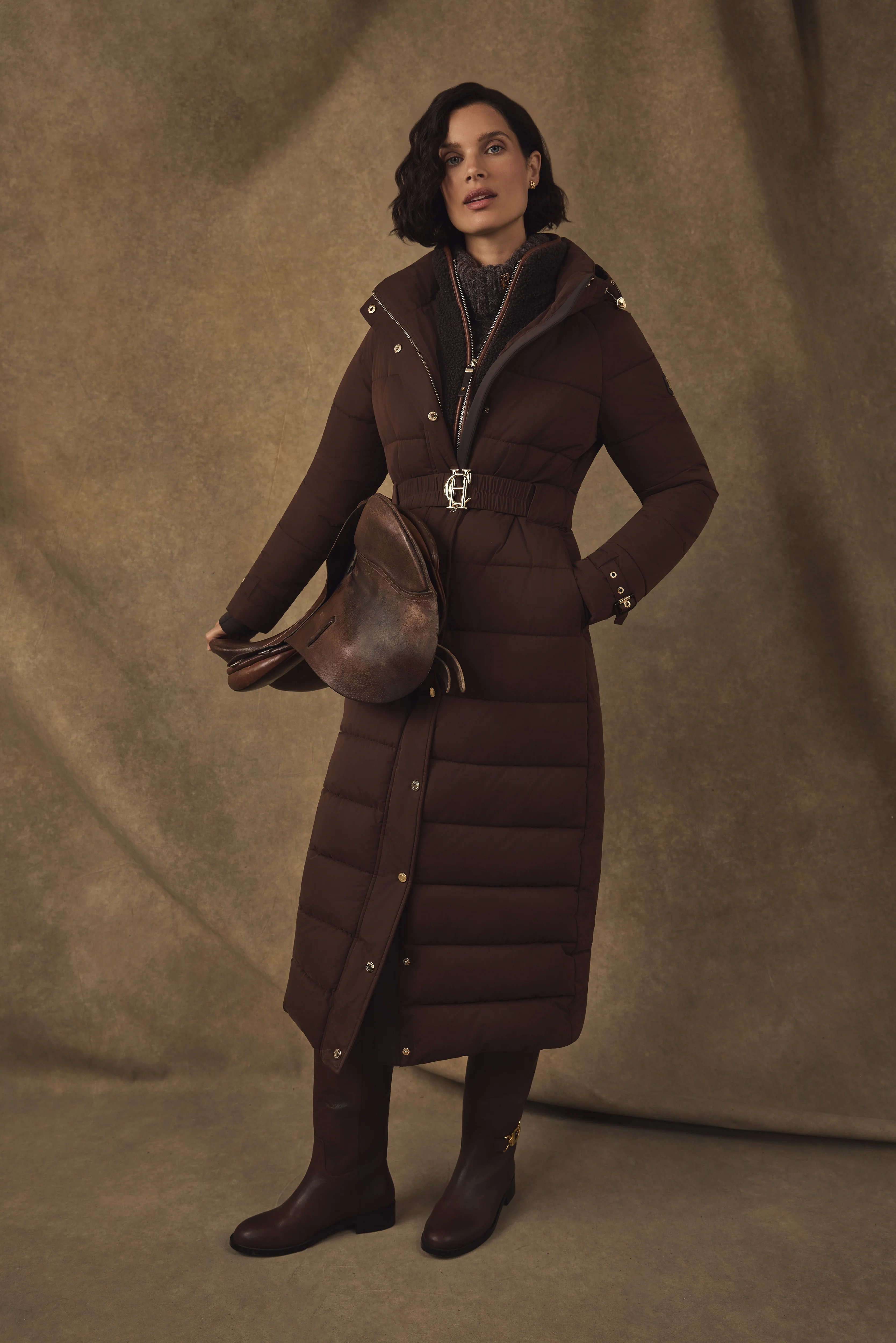 Arosa Luxe Longline Coat (Walnut) - Image 5