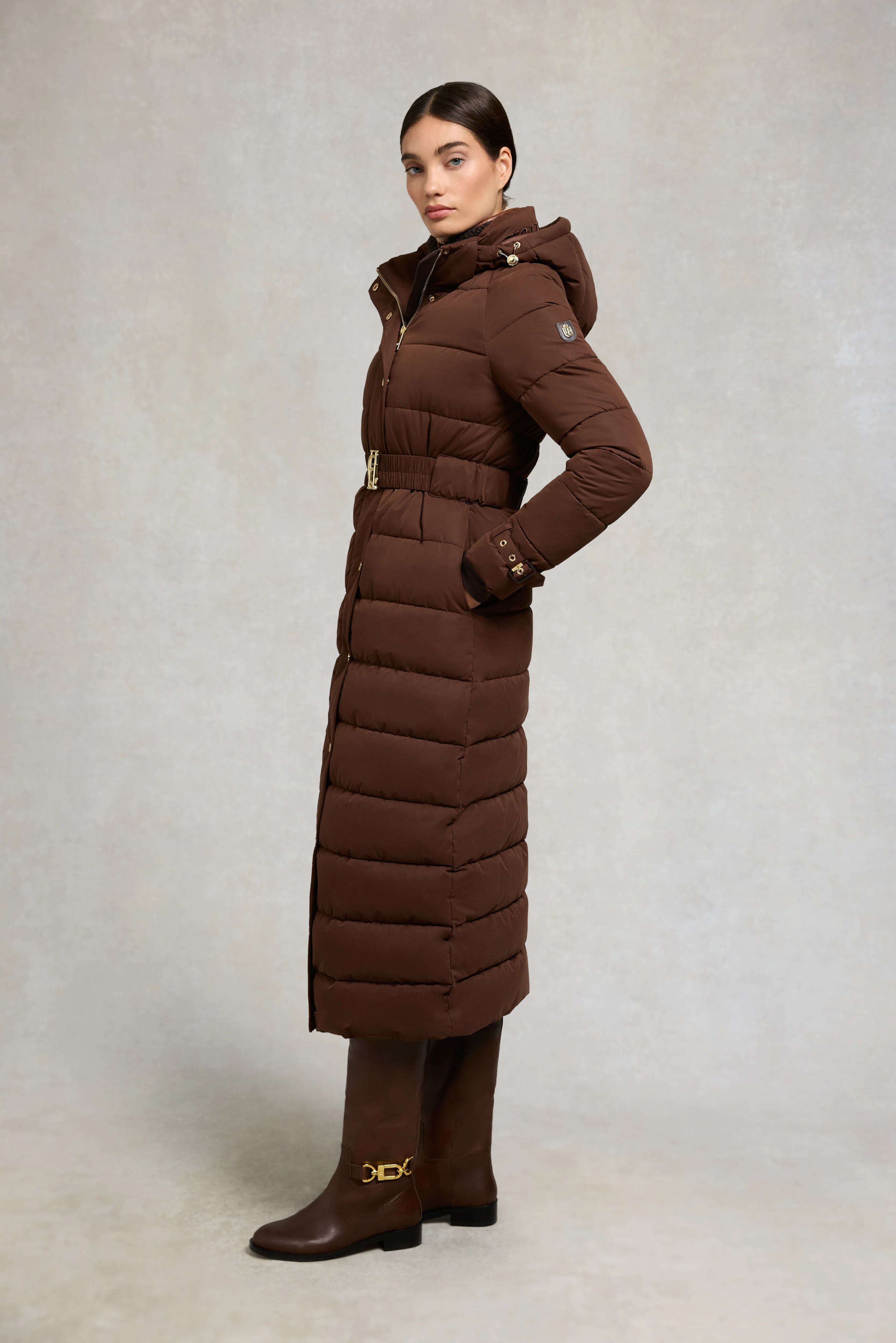 Arosa Luxe Longline Coat (Walnut) - Image 9