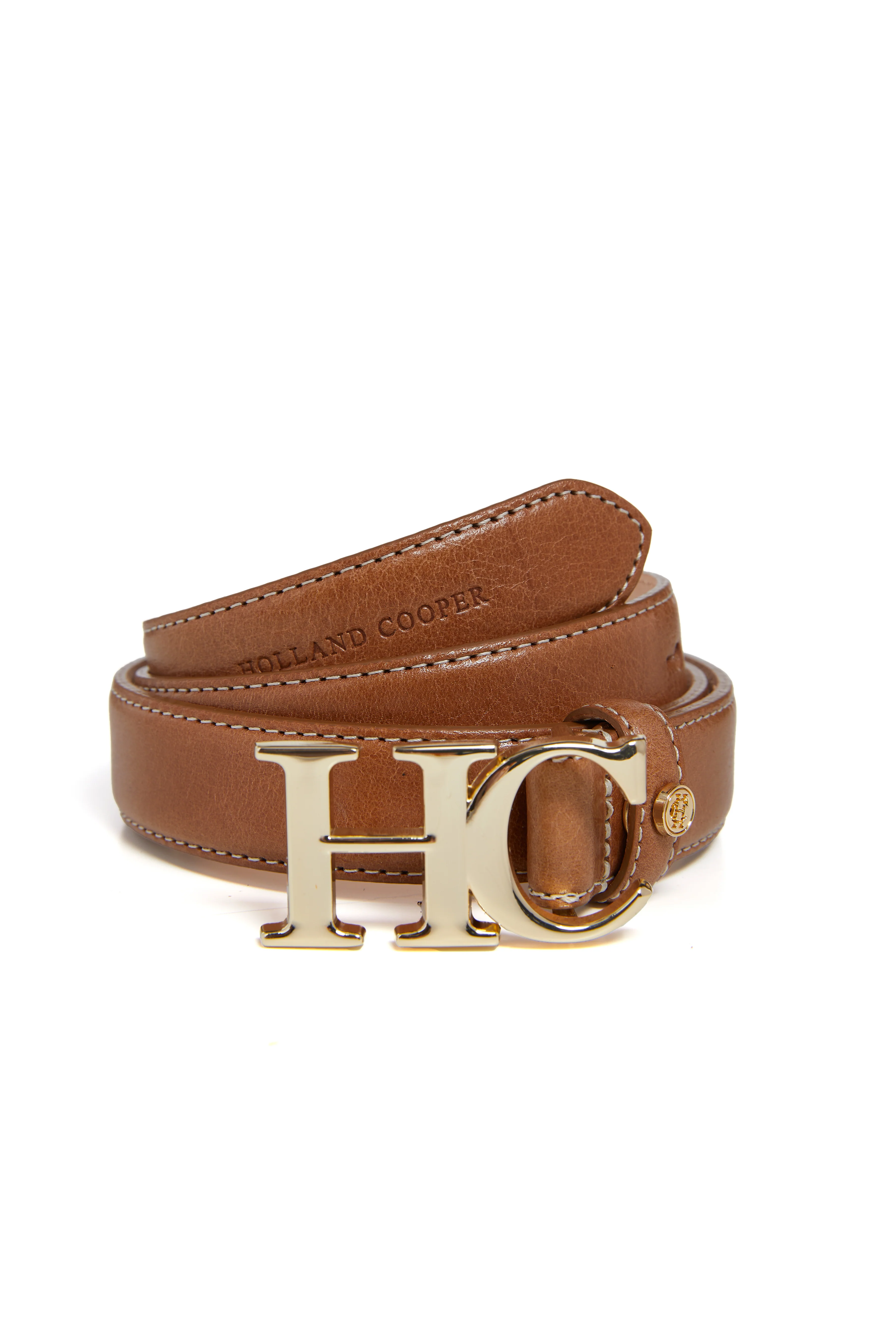 Atelier Slim Logo Belt (Tan Contrast) - Image 2