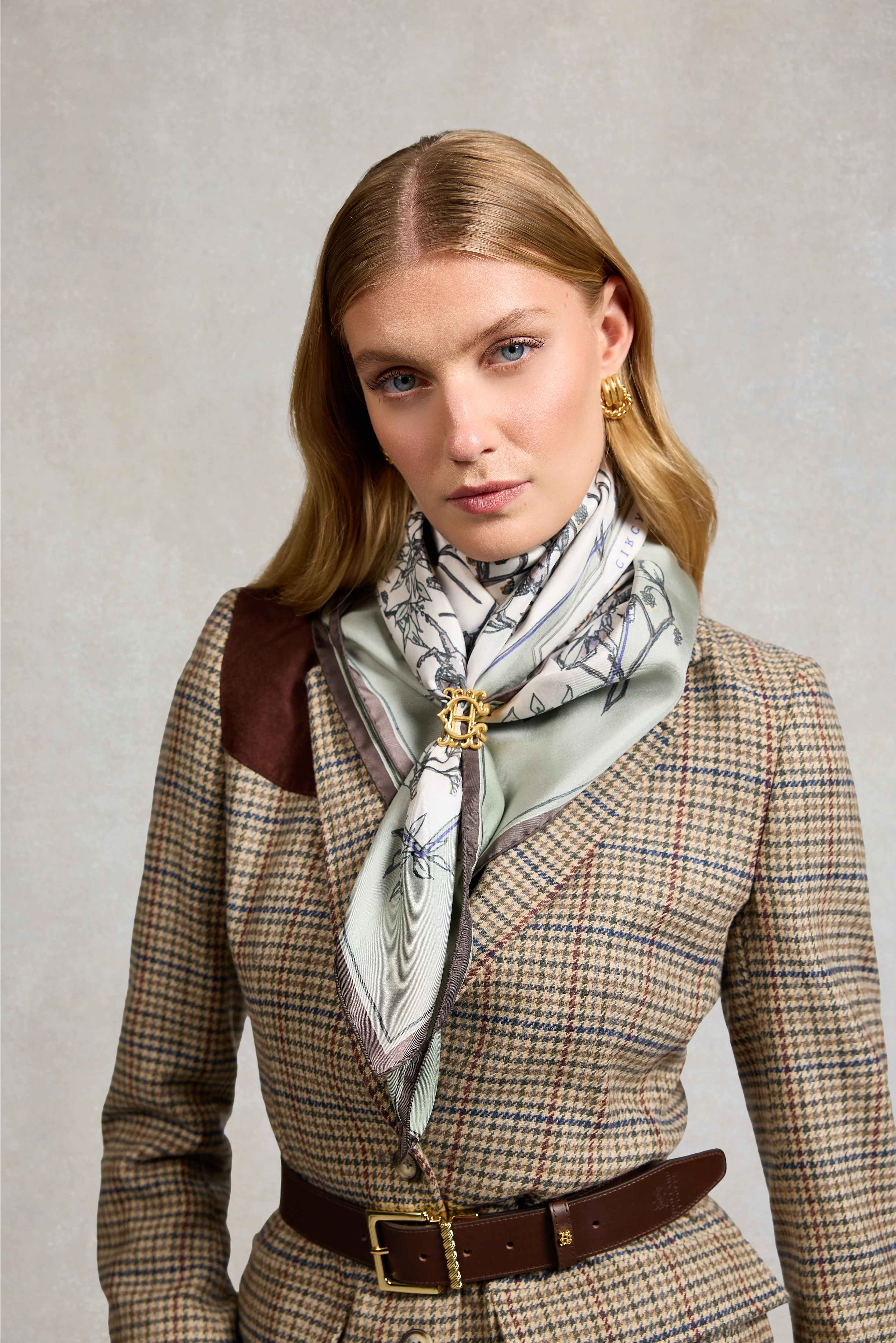 Atlas Silk Scarf (Thyme)