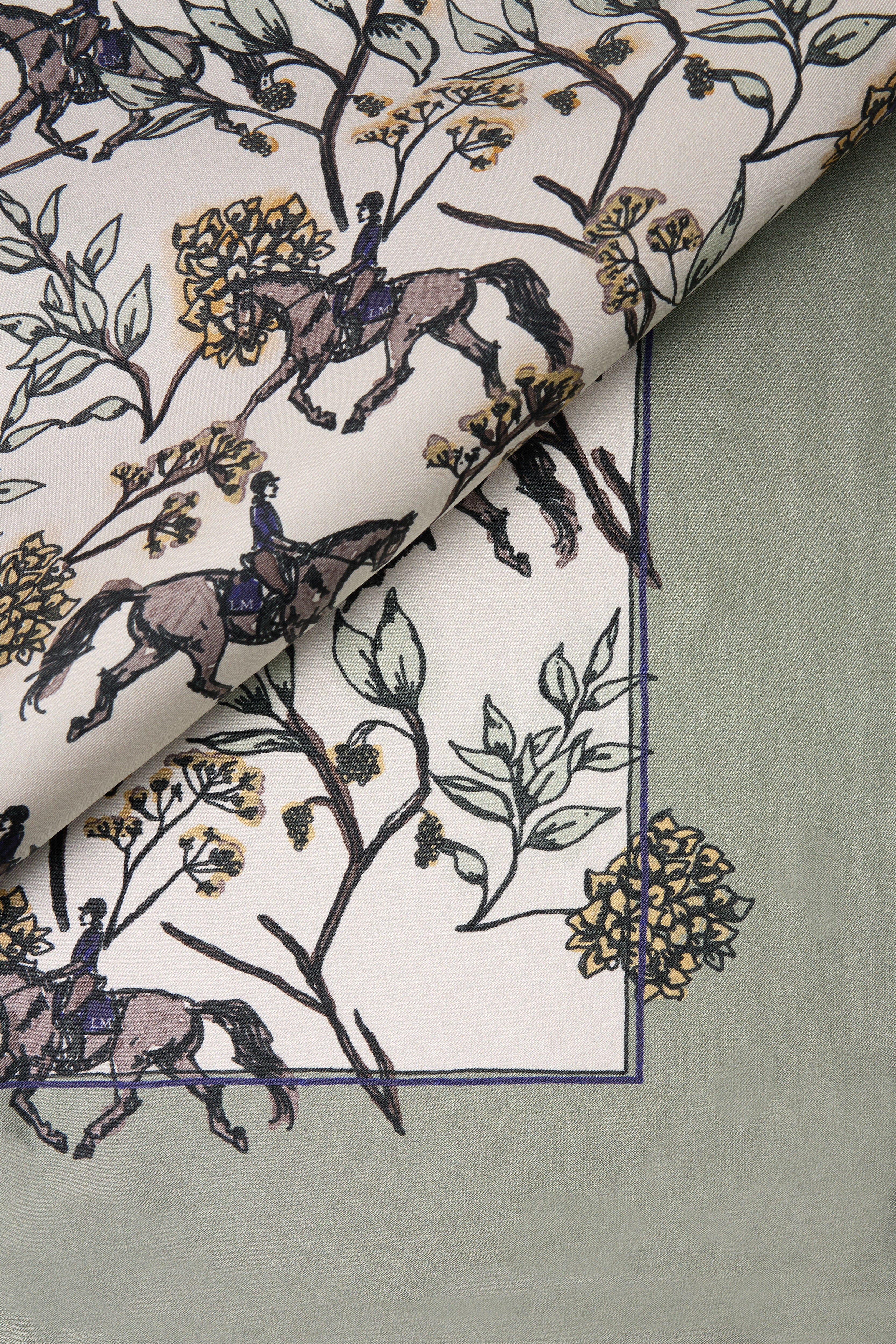 Atlas Silk Scarf (Thyme) - Image 3