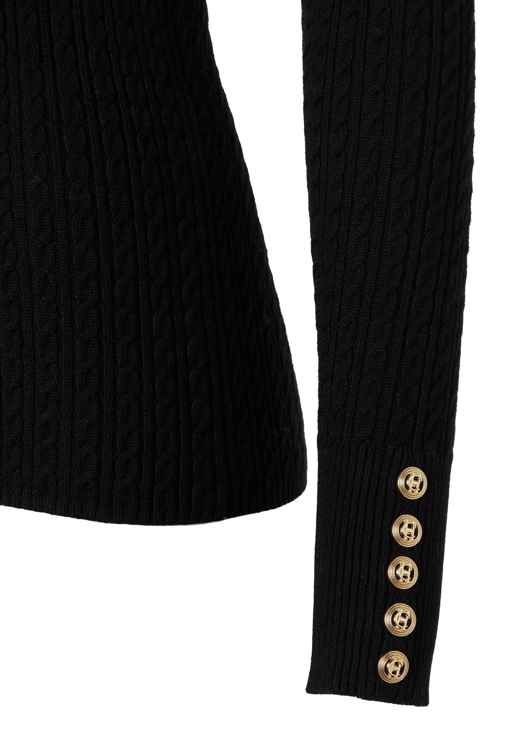 Ava Quarter Zip Knit (Black) - Image 8
