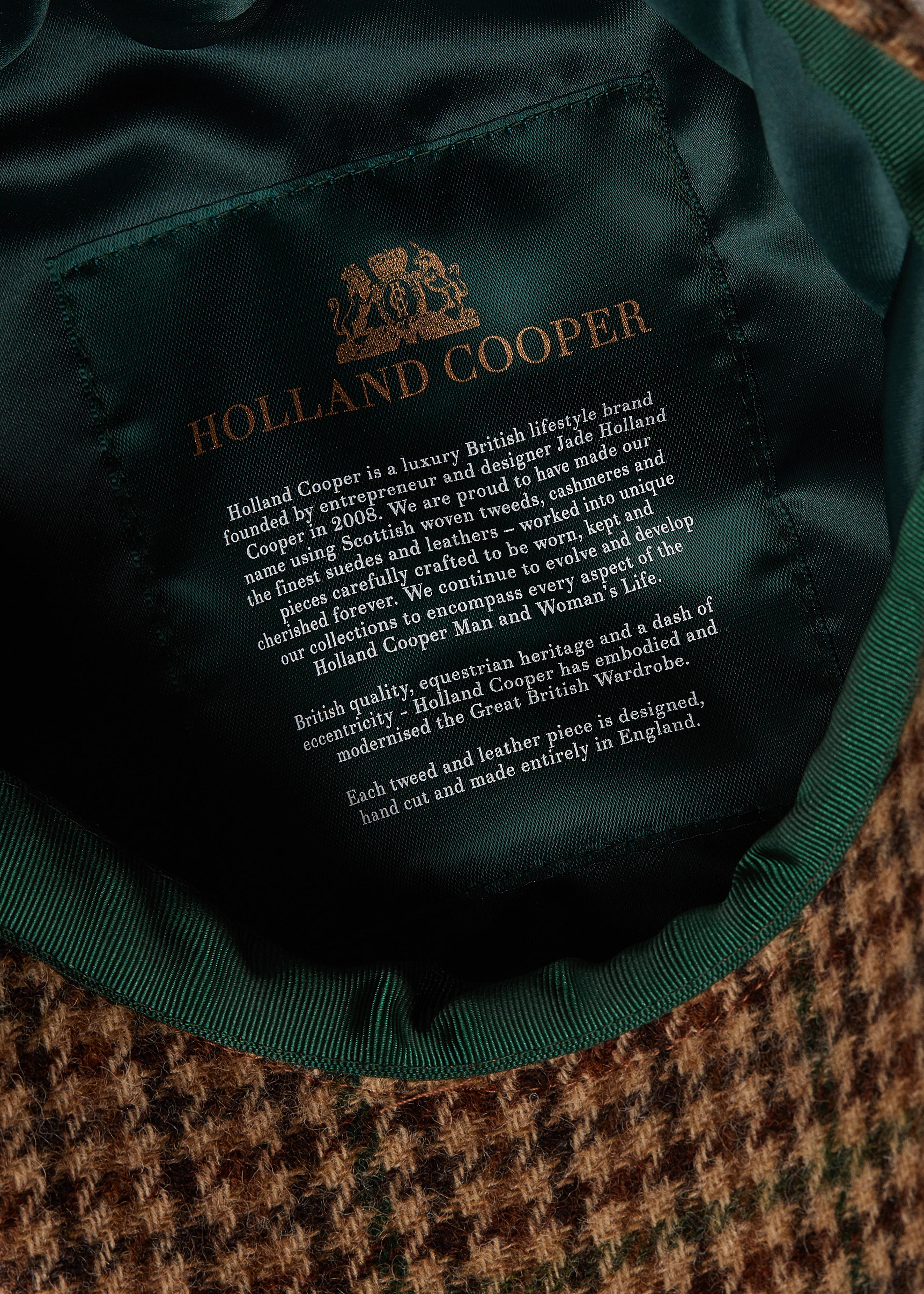 Baker Boy Cap (Hailes Green Tweed) - Image 4