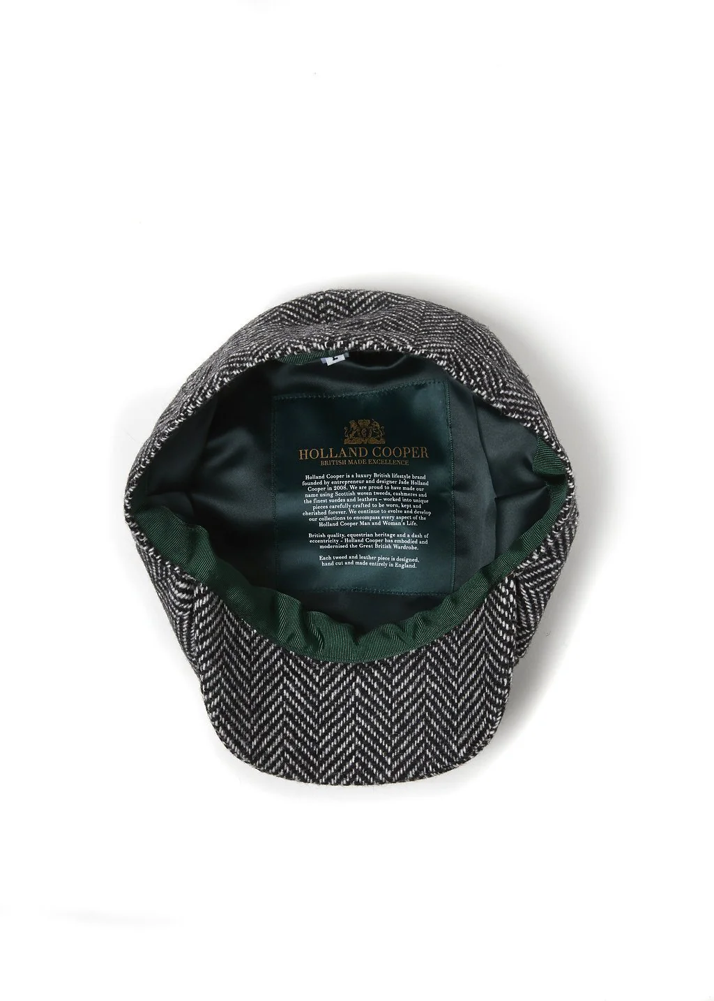 Baker Boy Cap (Wide Tooth Black Herringbone) - Image 3