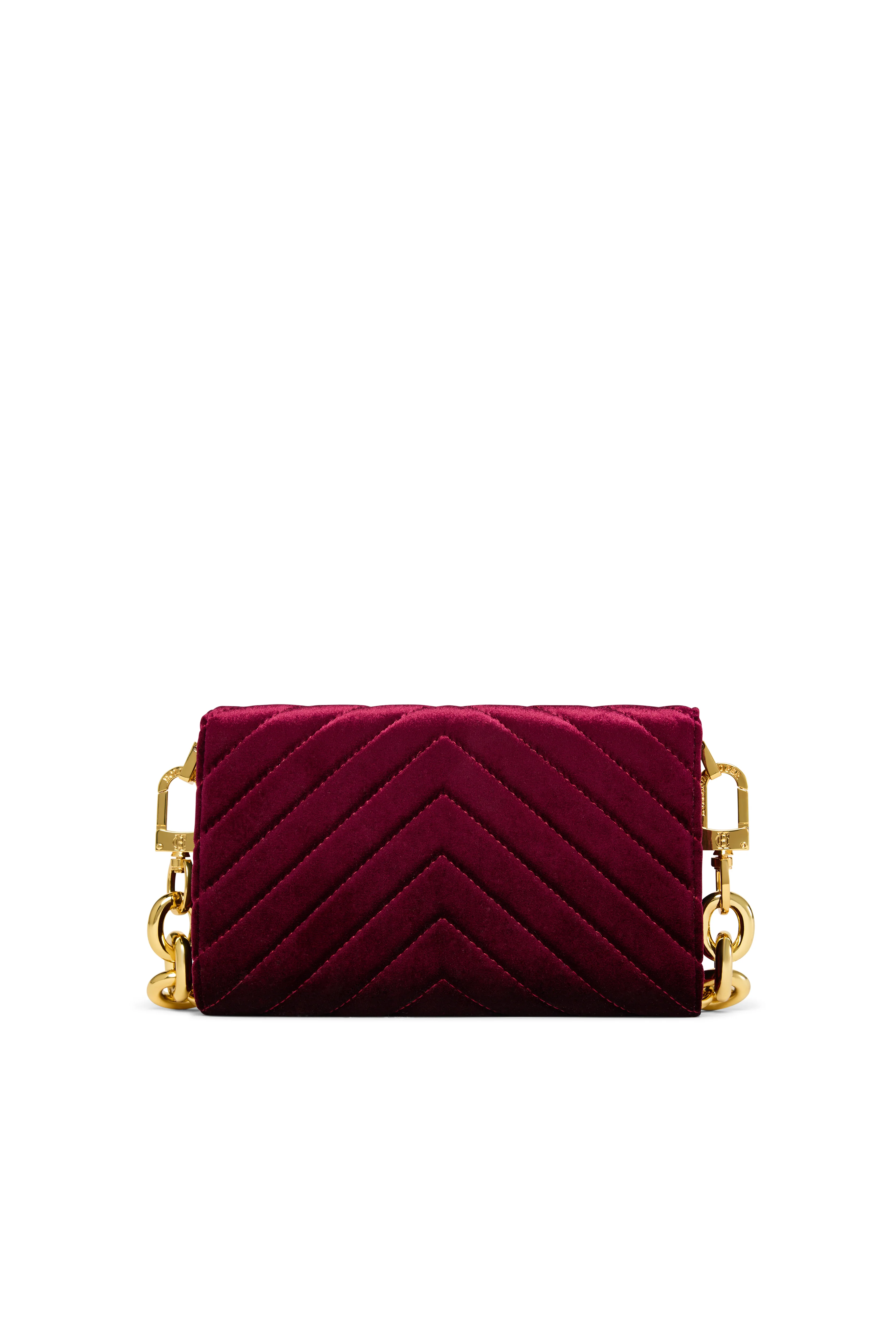Belgravia Clutch Bag (Merlot Velvet) - Image 4