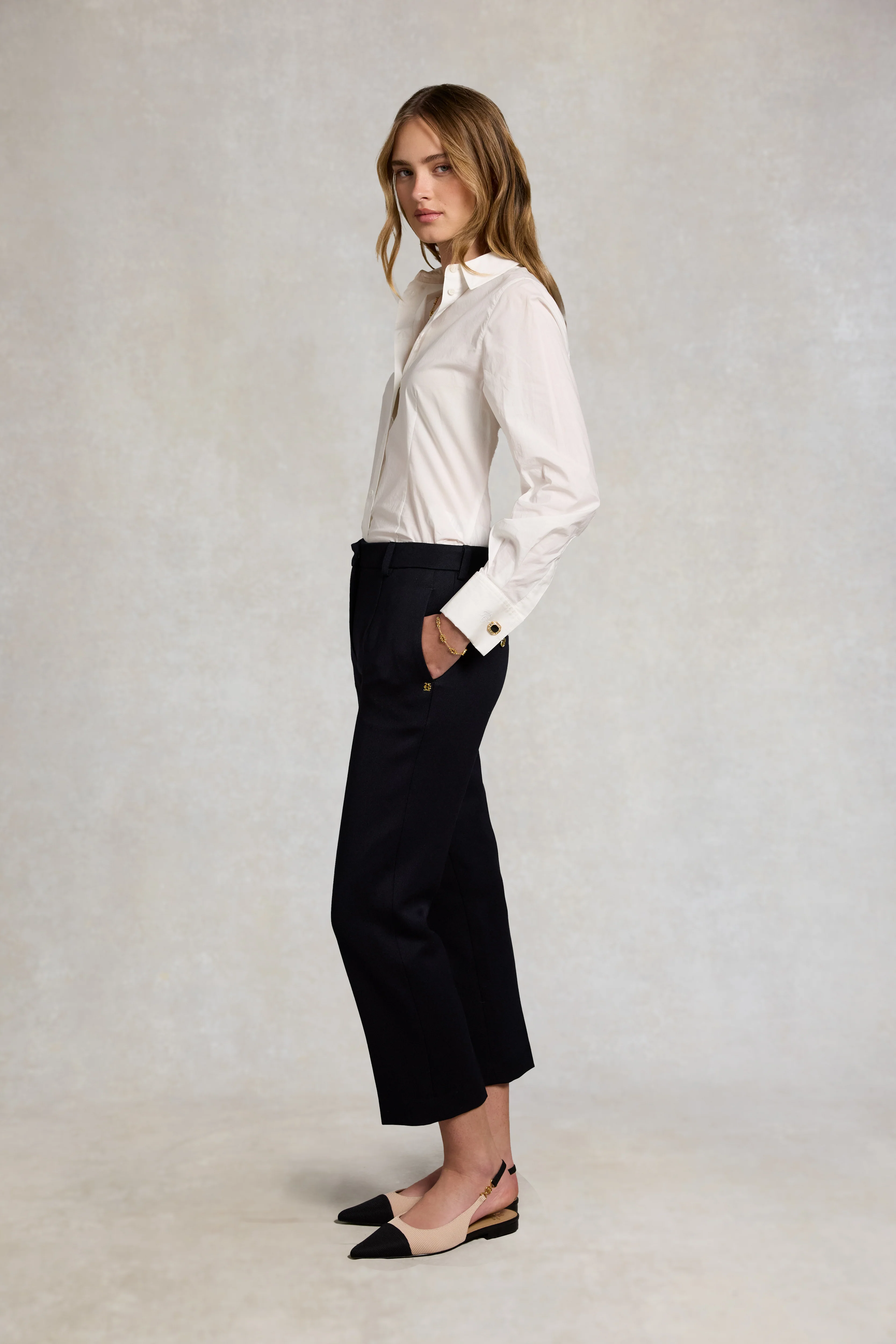 Belgravia Slim Trouser (Navy Twill) - Image 3