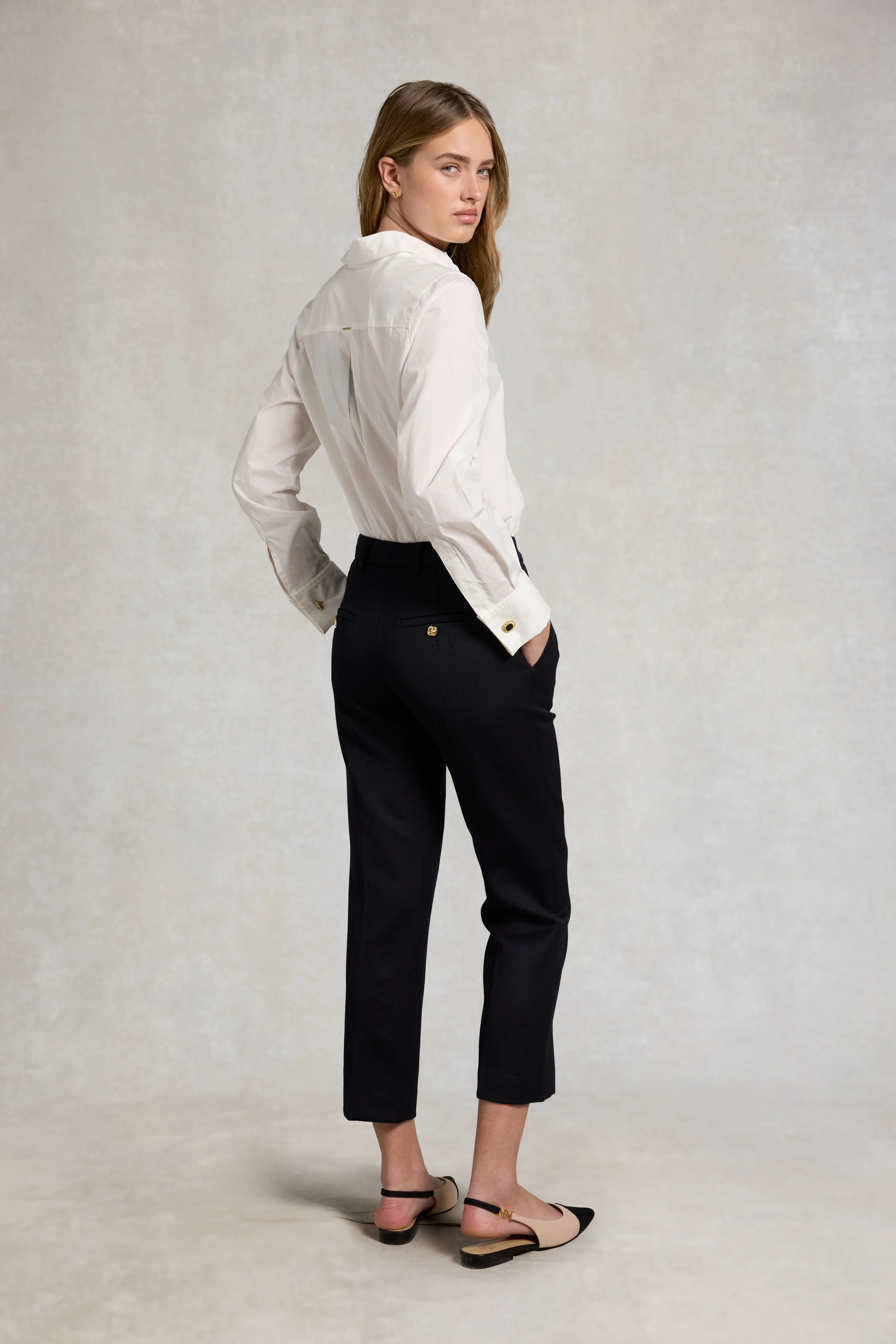 Belgravia Slim Trouser (Navy Twill) - Image 4