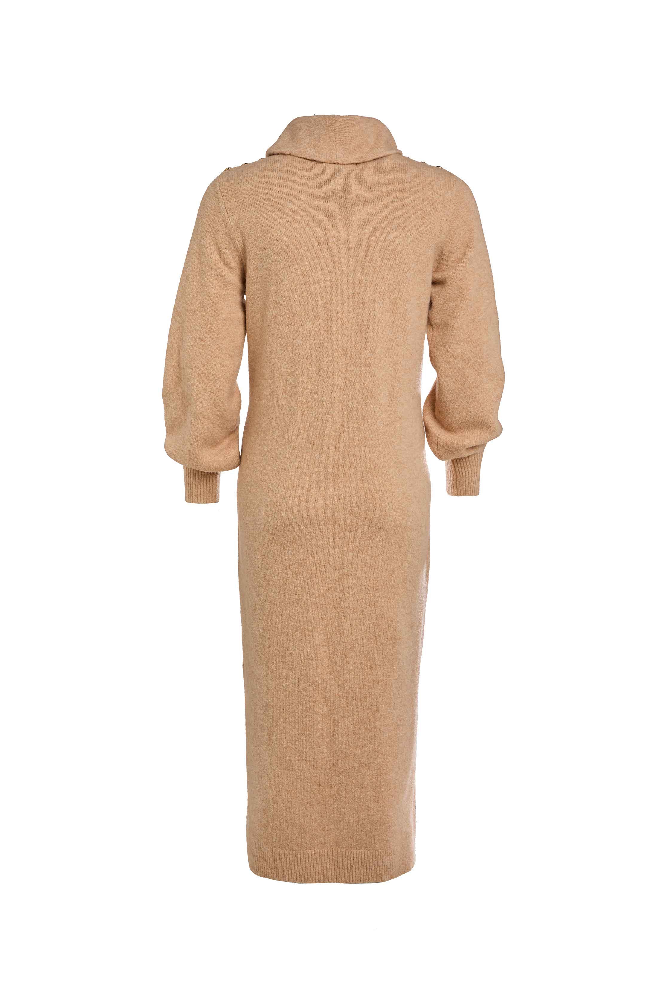 Berkeley Roll Neck Dress (Camel) - Image 7