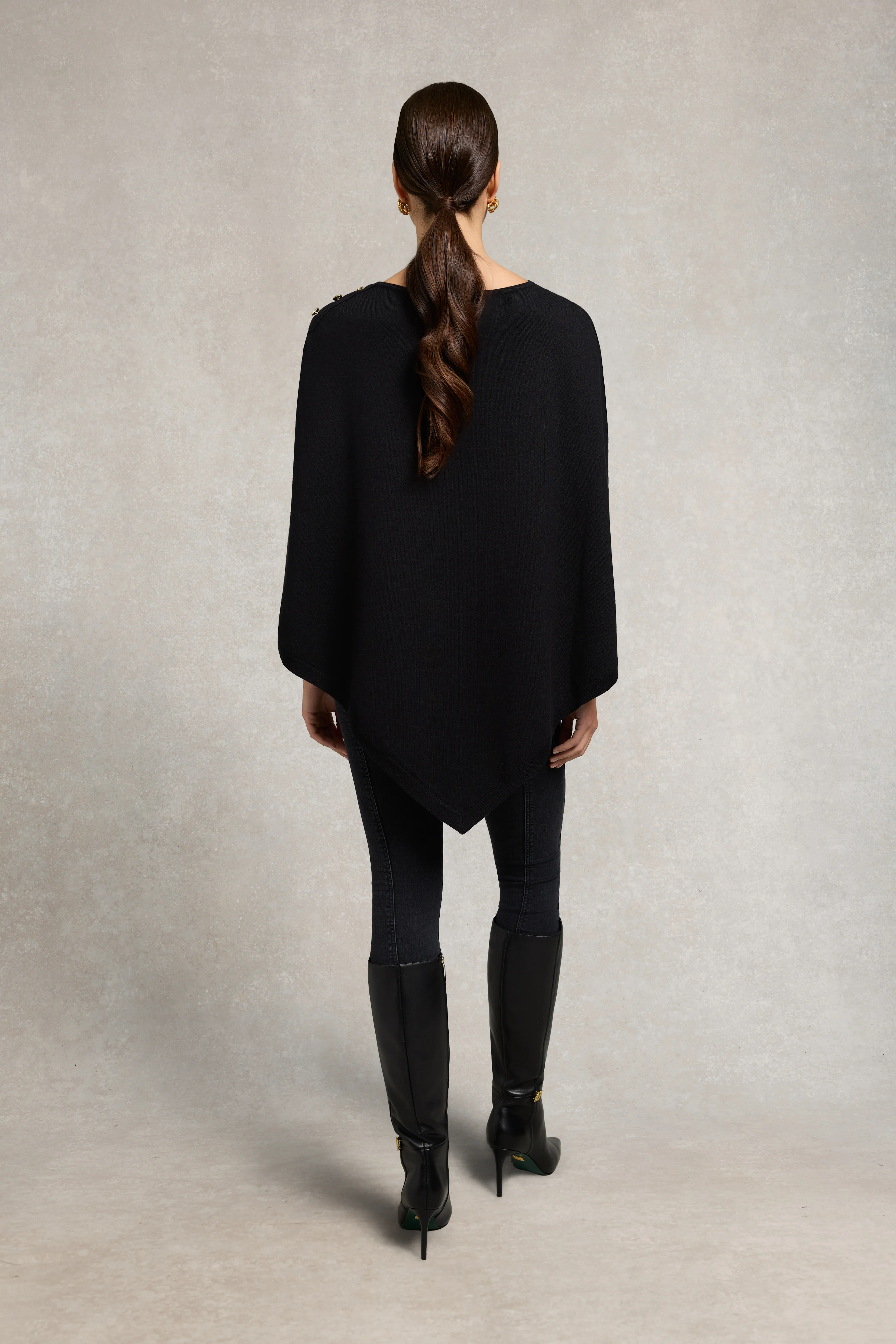 Boat Neck Cape (Black) - Image 5