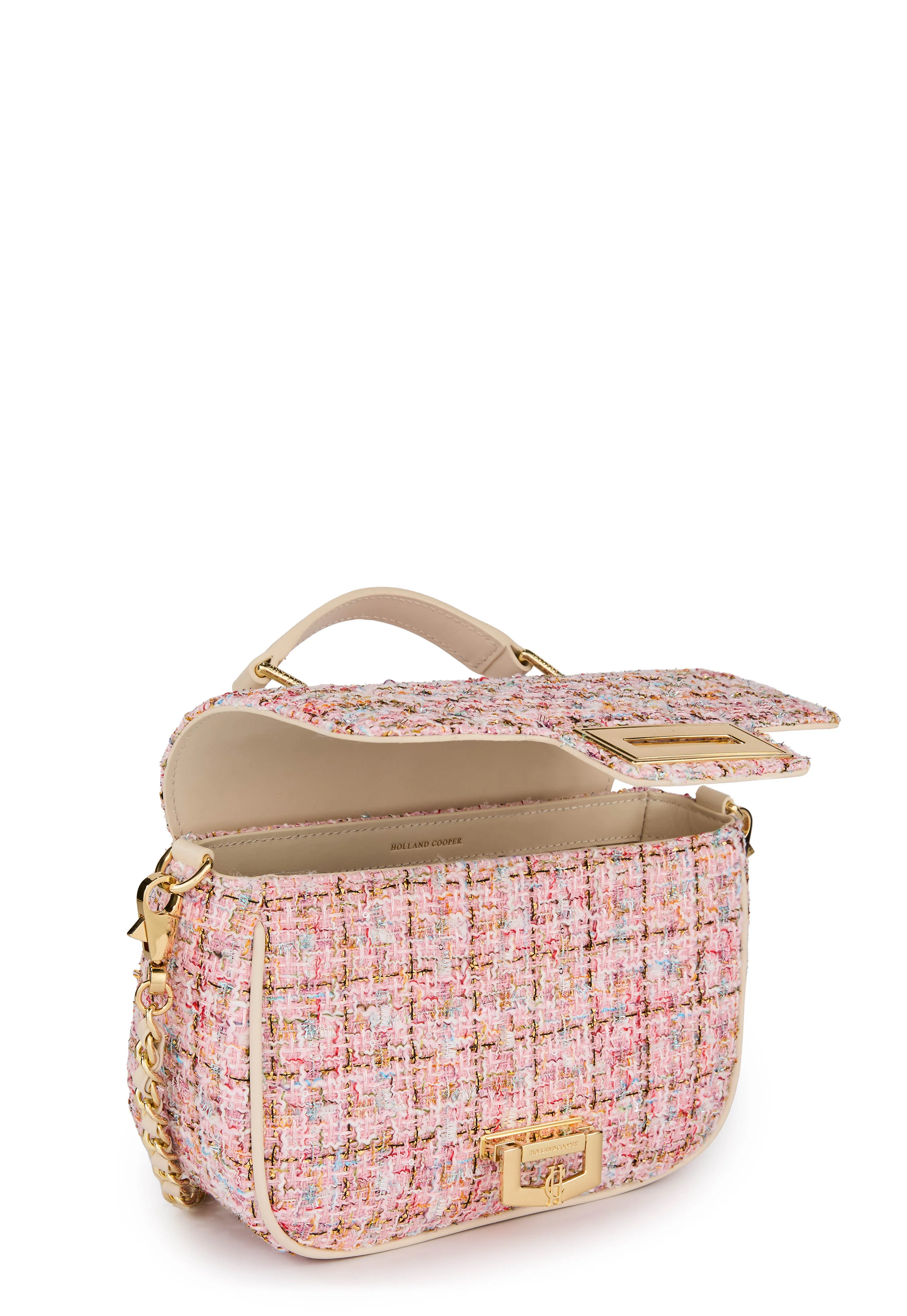 Boucle Crossbody Bag (Pink Sparkle Boucle) - Image 5