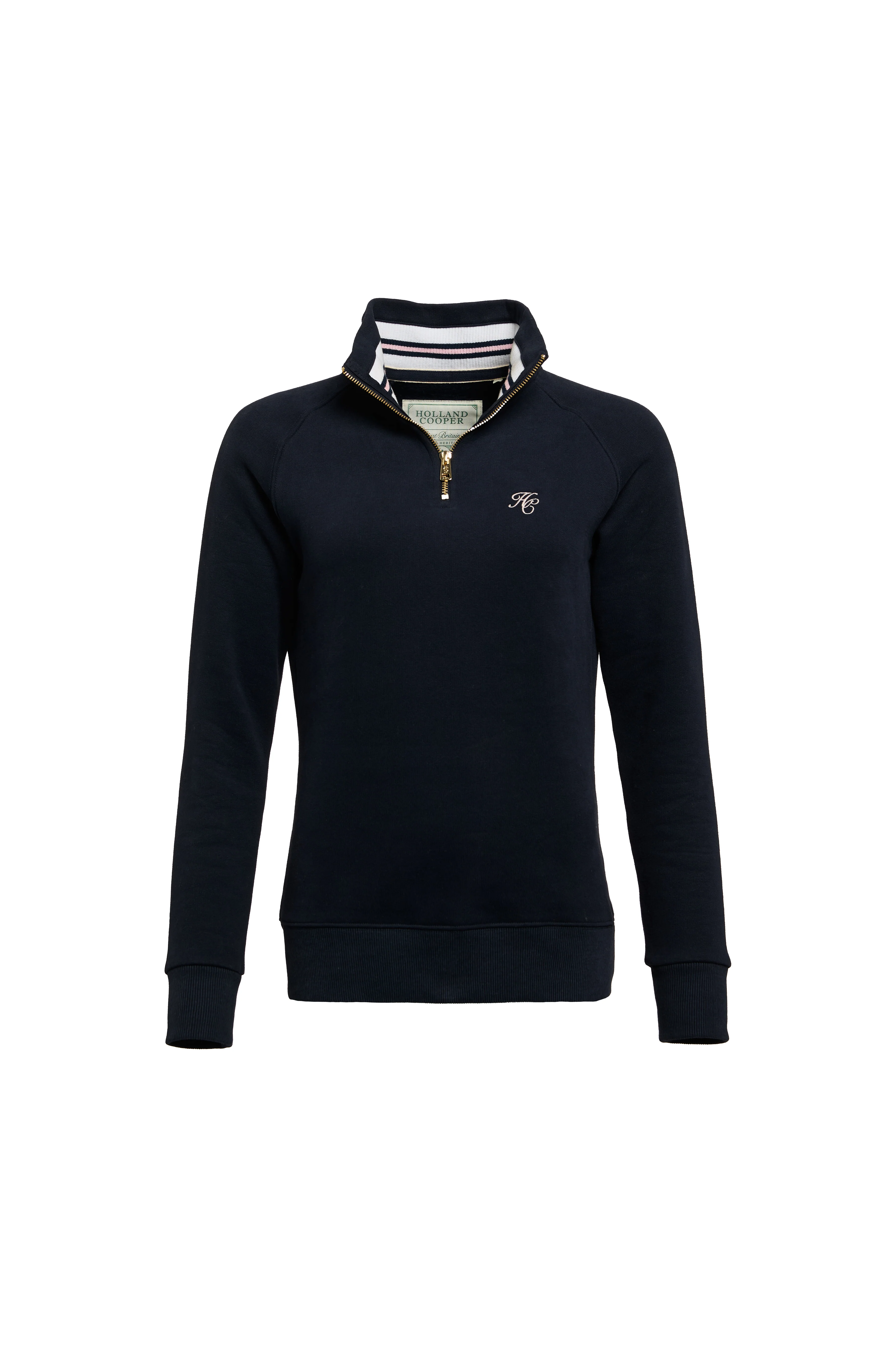 Burford Quarter Zip Neck Sweat (Ink Navy) - Image 4
