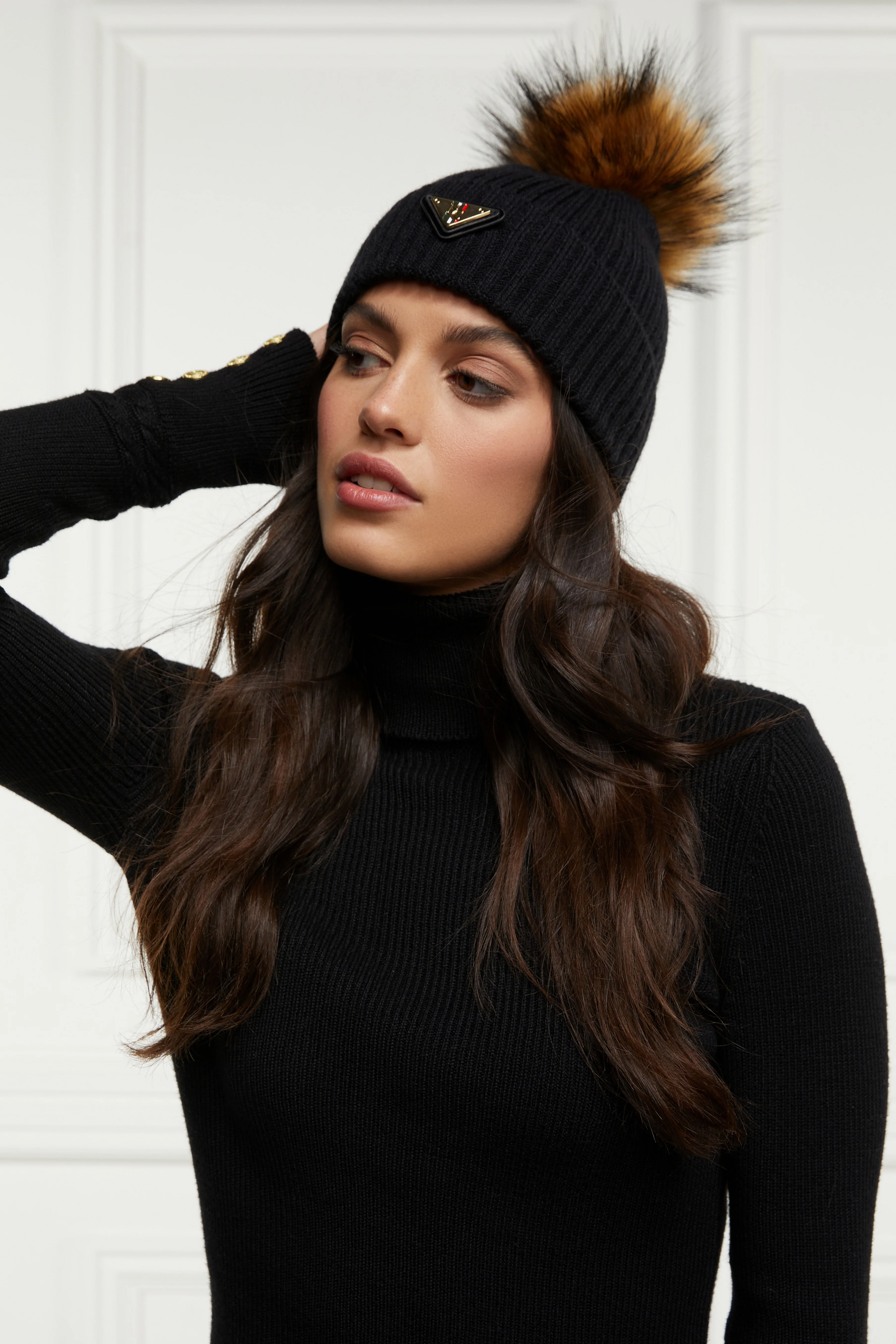 Burghley Bobble Hat (Black) - Image 3