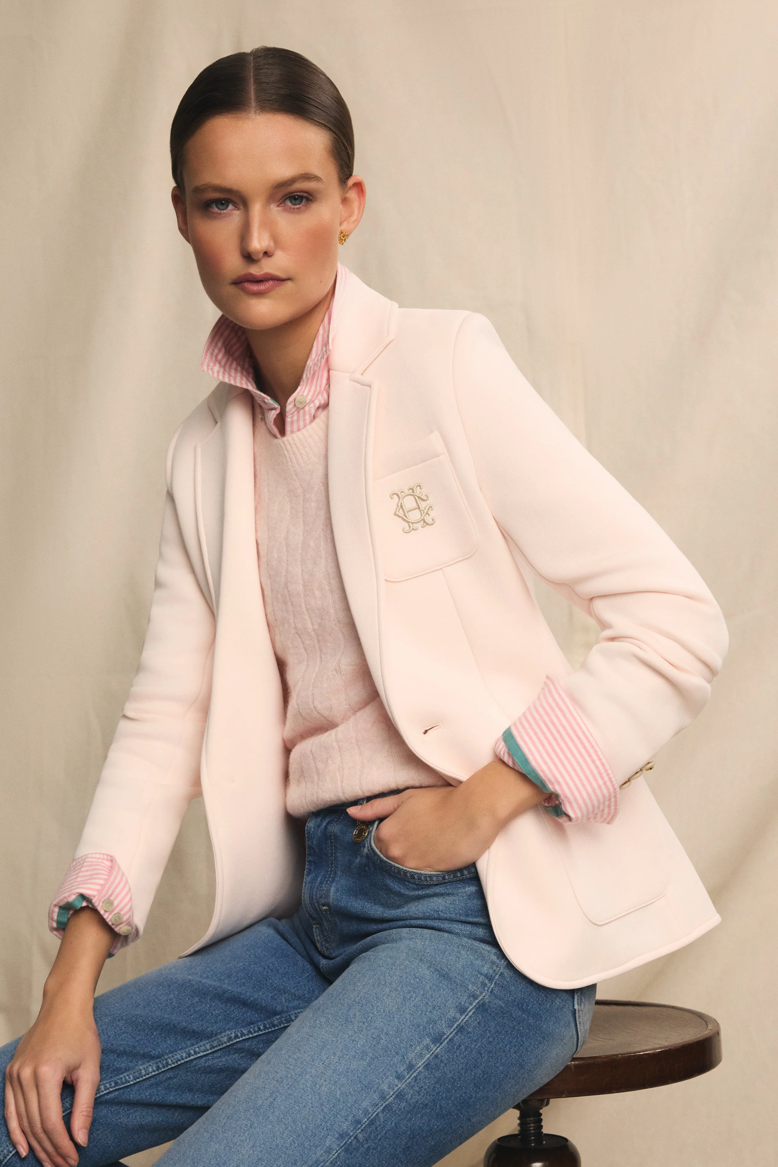 Cambridge Blazer (Palest Pink)