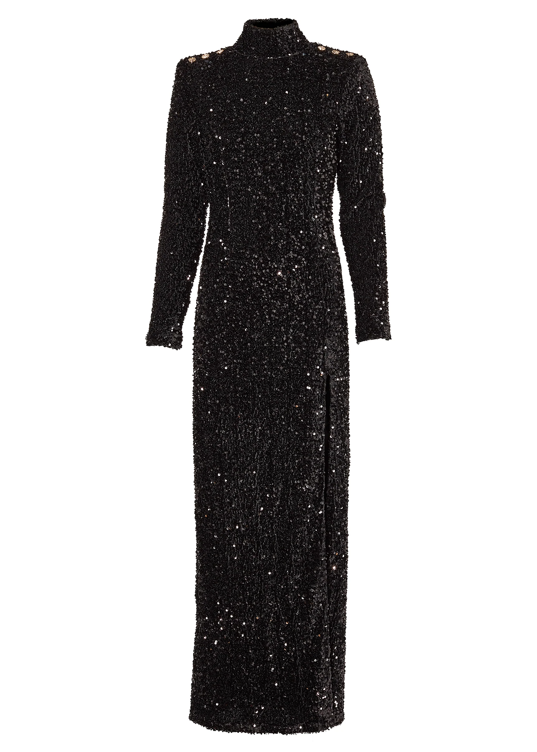 Cara Sequin Maxi Dress (Black Sequin) - Image 5