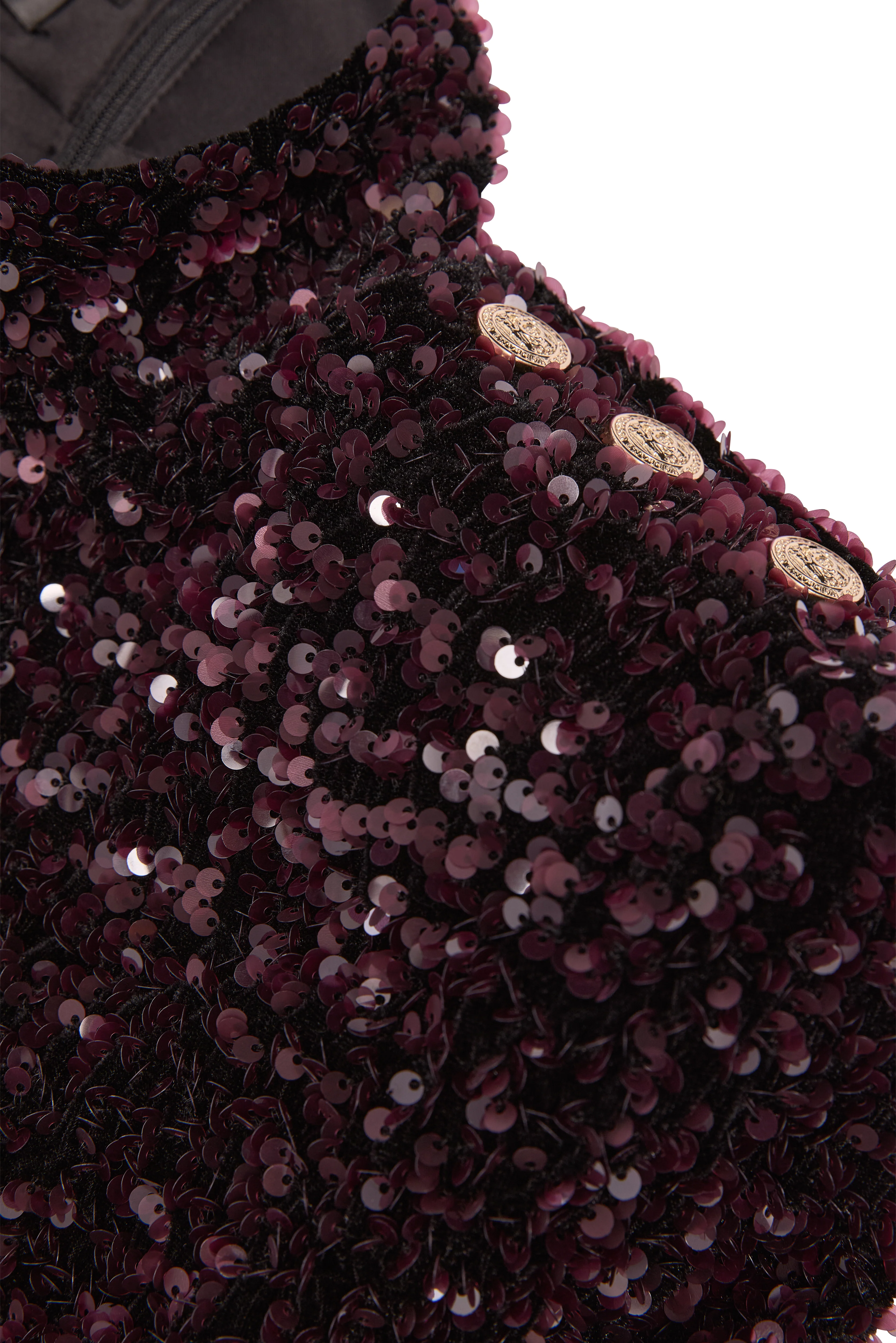 Cara Sequin Mini Dress (Burgundy) - Image 9