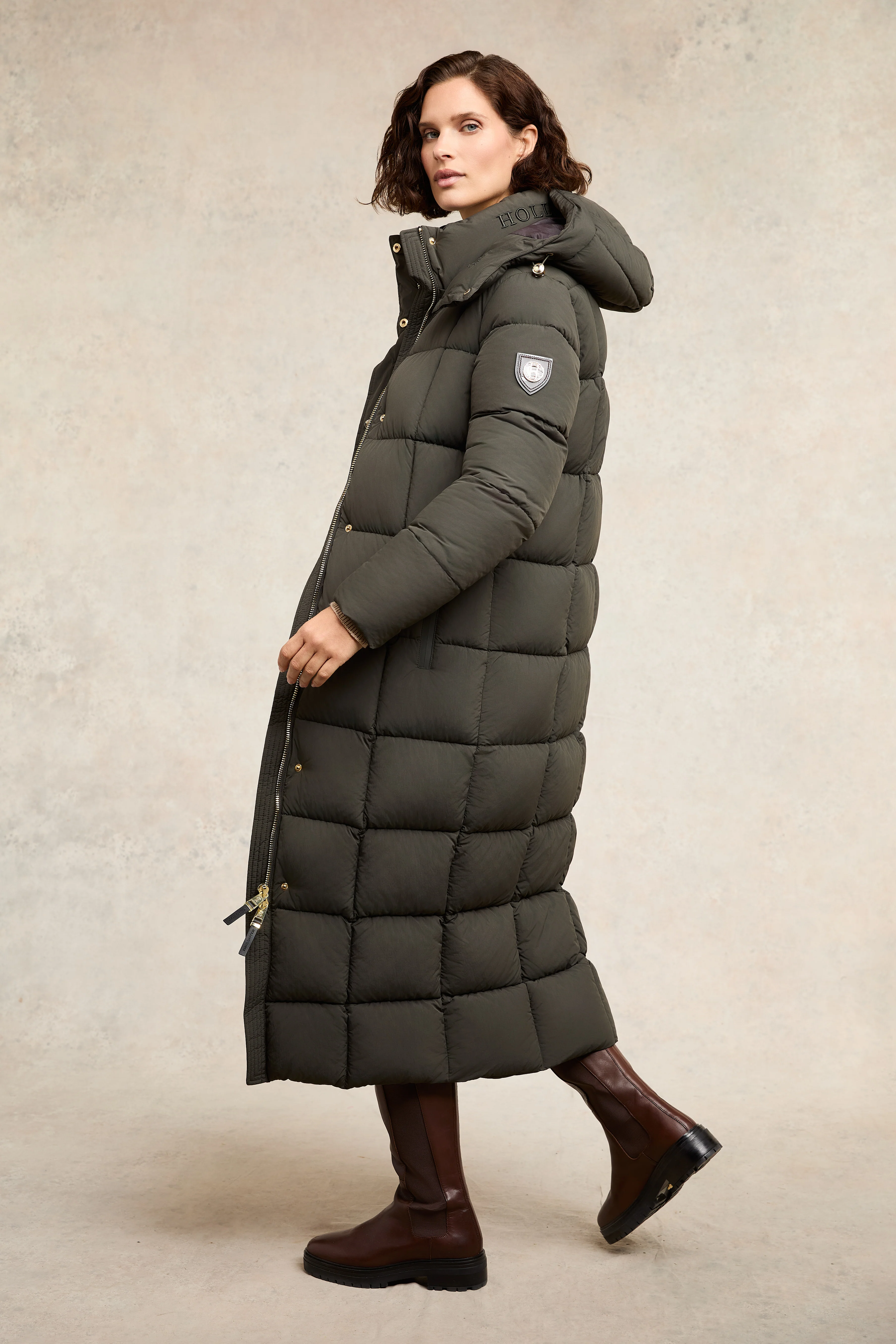 Carrington Longline Coat (Dark Olive) - Image 6