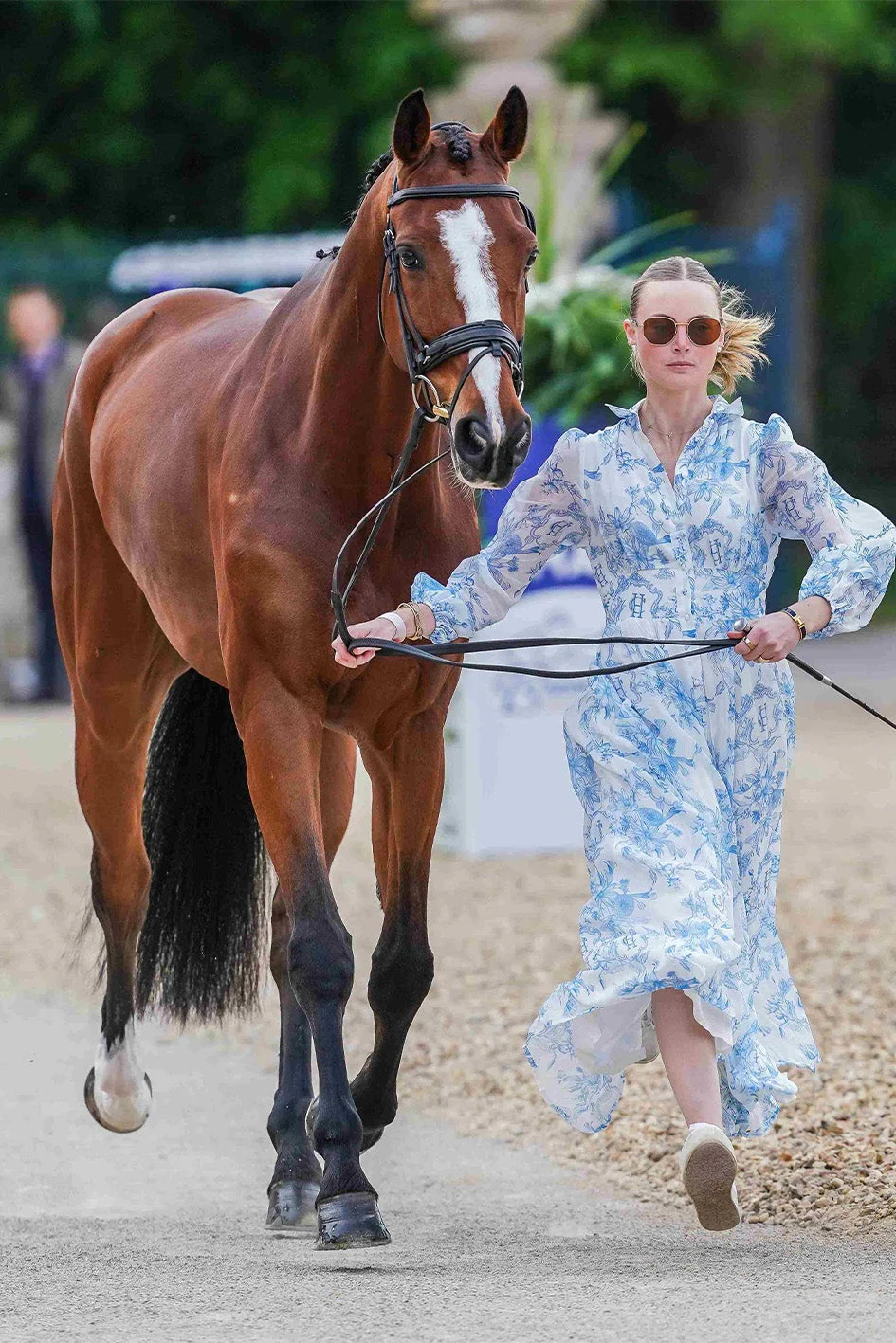 Cassie Sanger’s Badminton Trot Up 1 Paros Dress Look