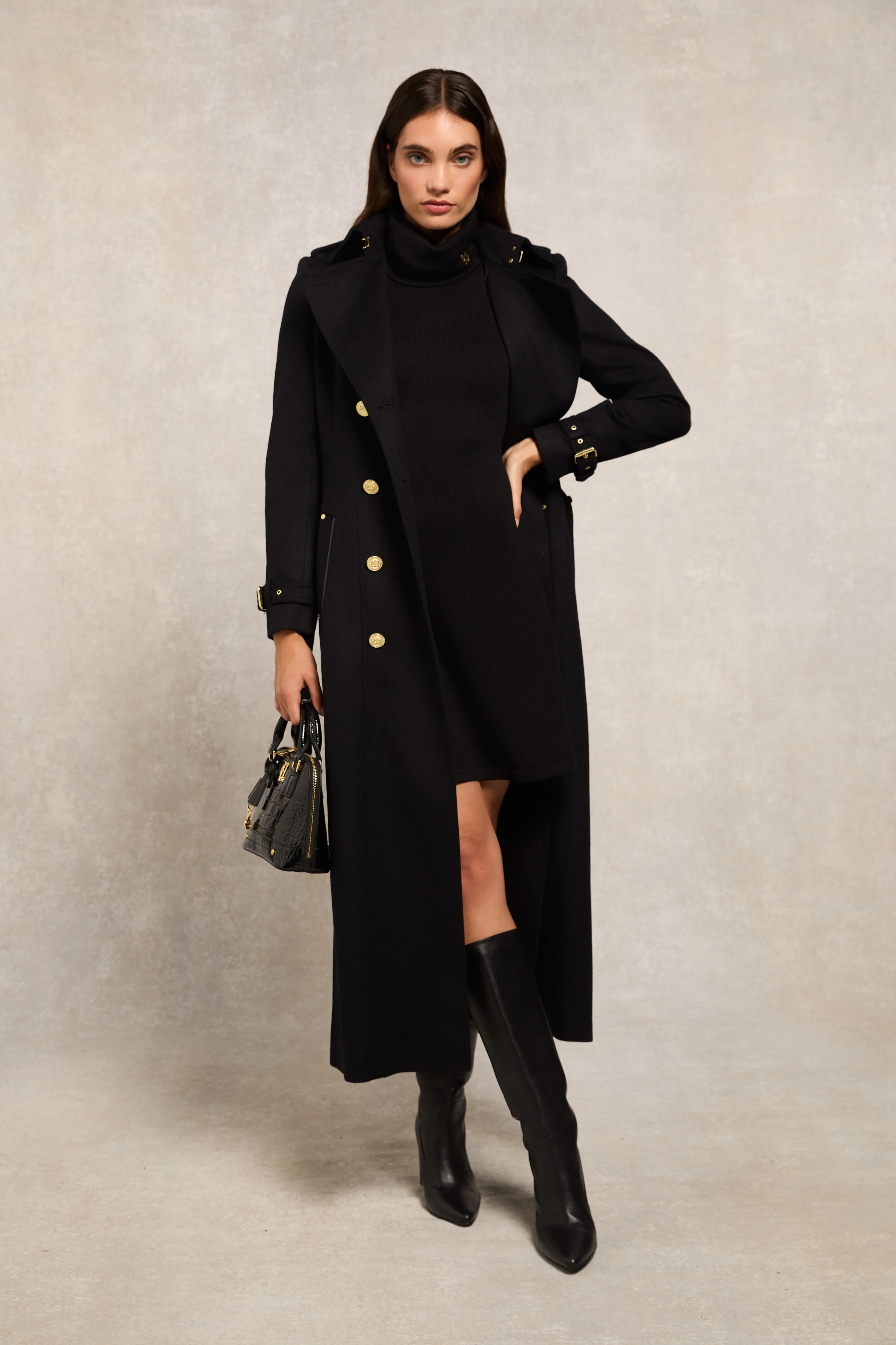 Chamonix Fit & Flare Dress (Black) - Image 3