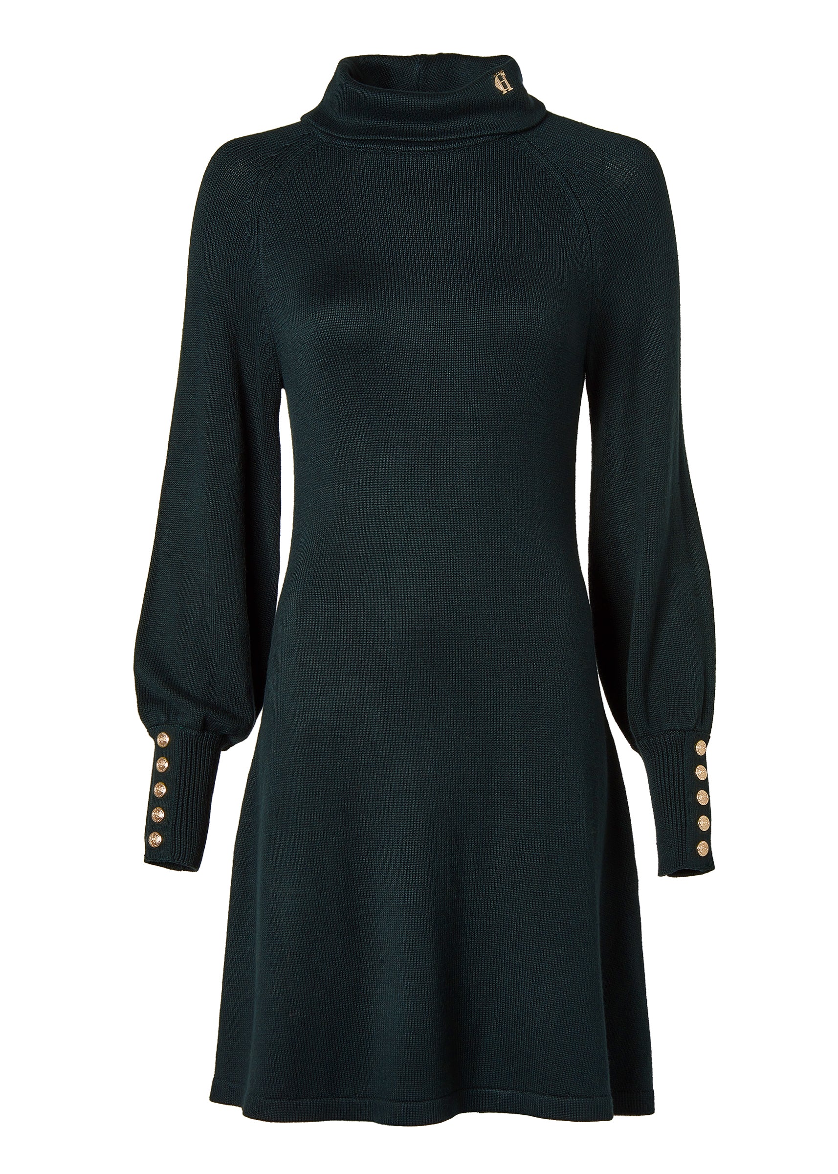 Chamonix Fit & Flare Dress (Deep Emerald) - Image 4