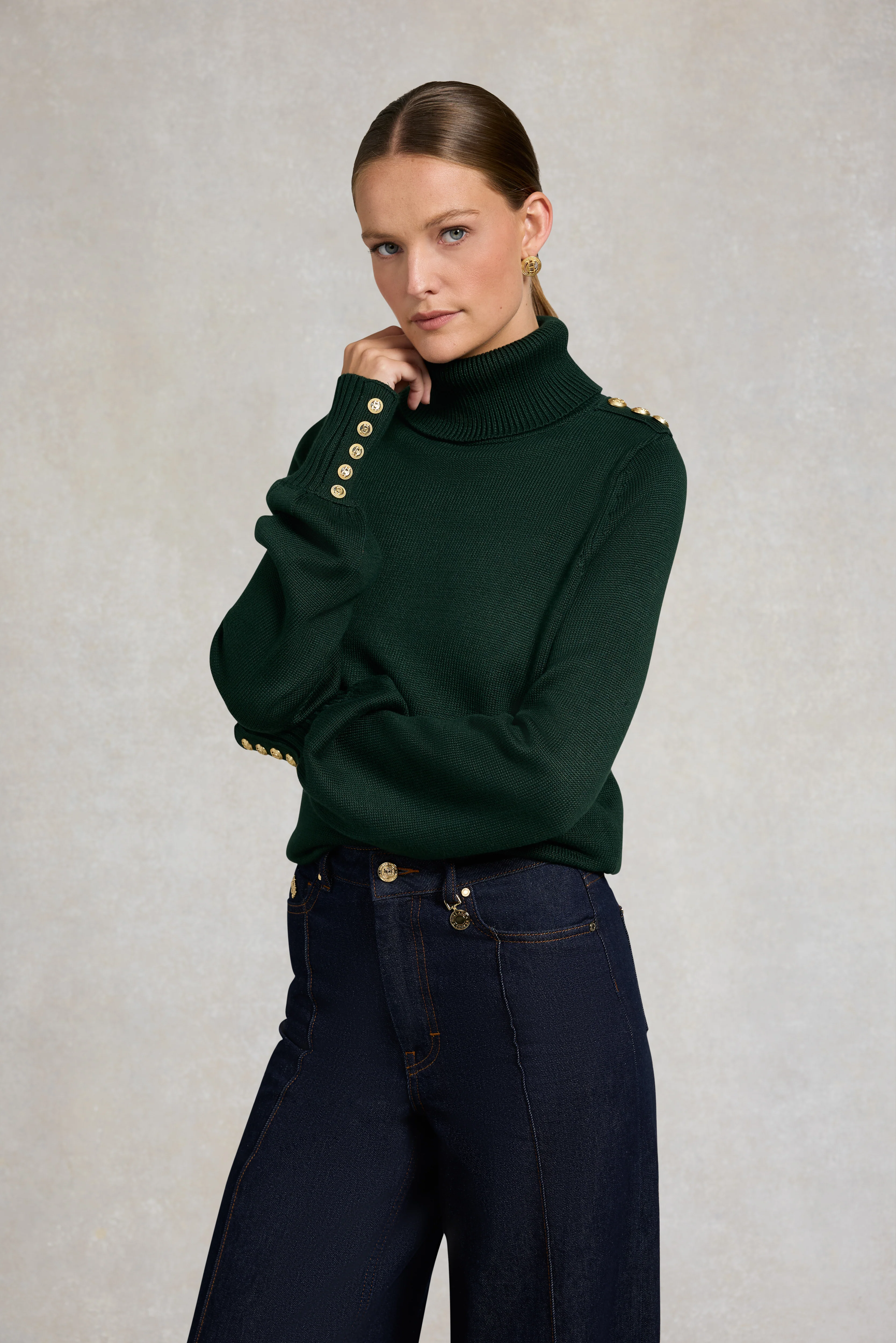 Chamonix Roll Neck Knit (Emerald) - Image 2