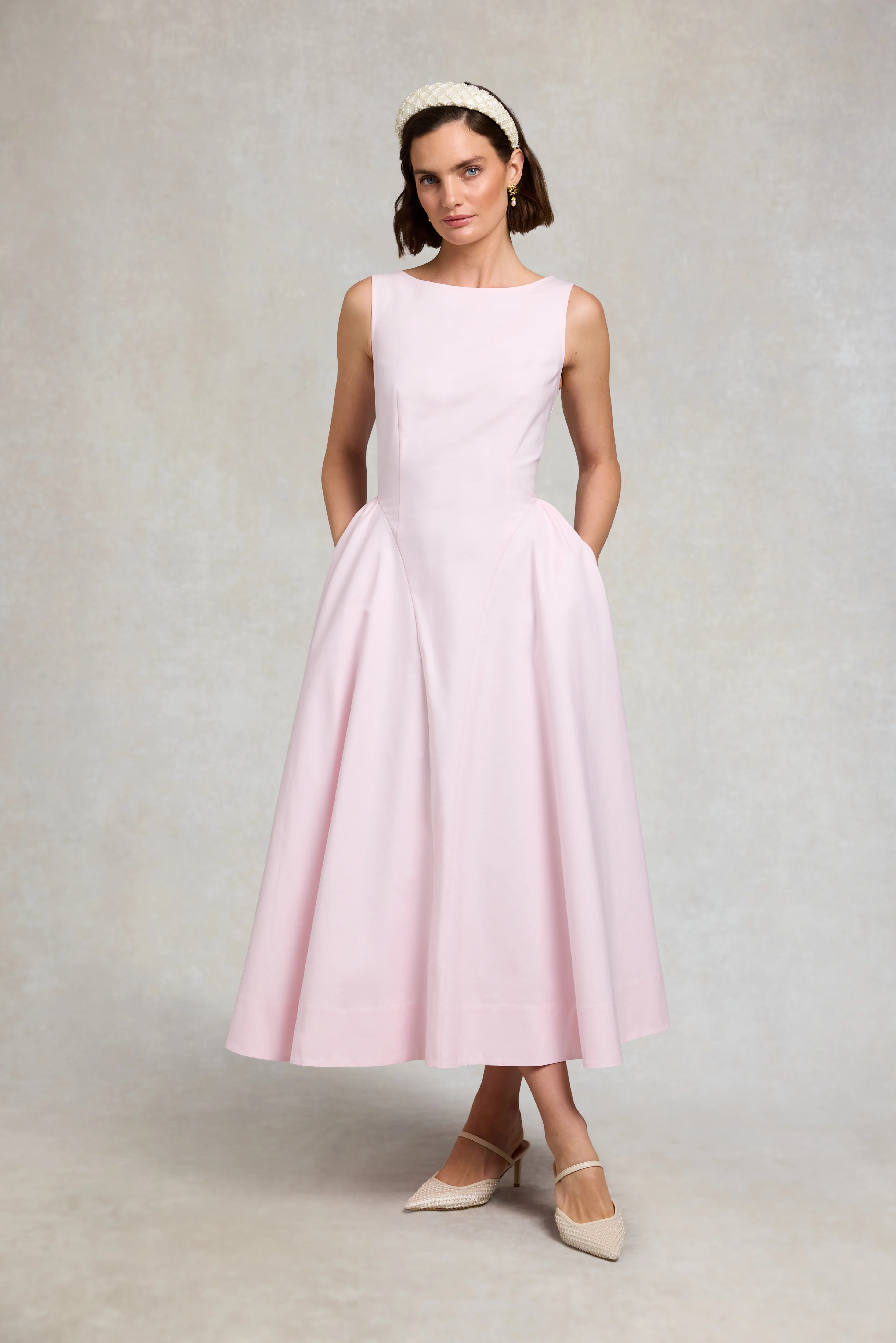 Chatsworth Woven Dress (Blush) - Image 3