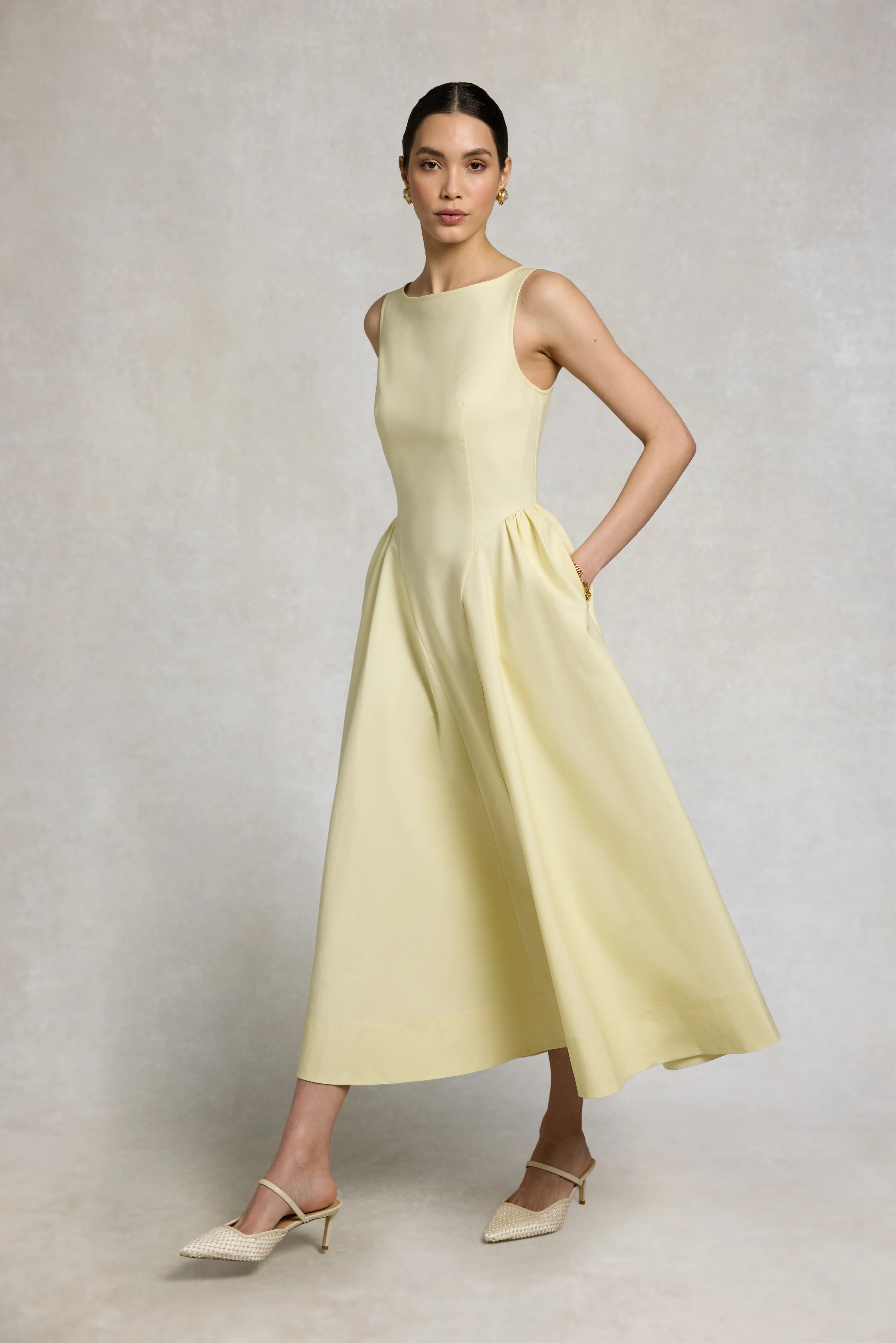 Chatsworth Woven Dress (Lemon) - Image 4