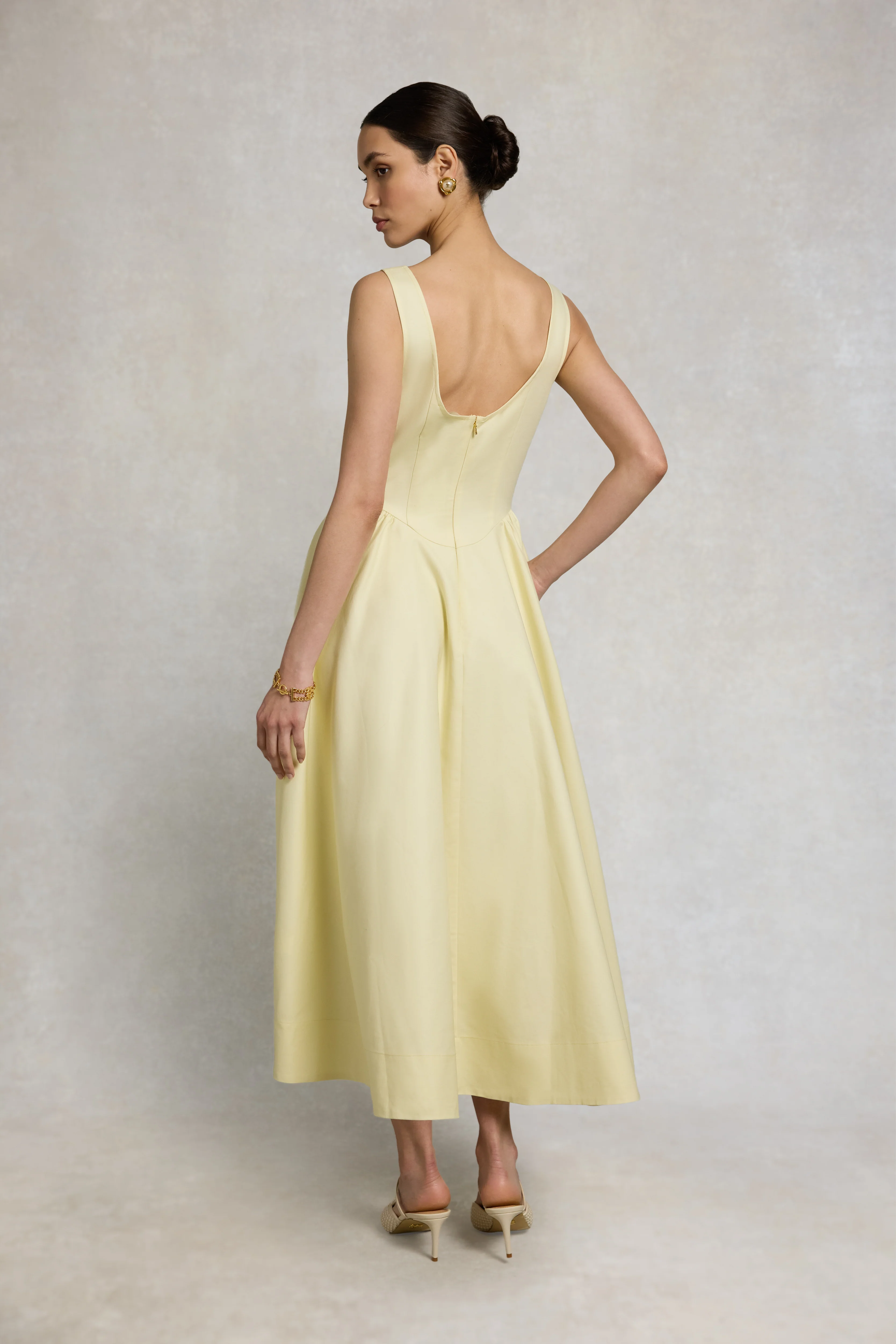 Chatsworth Woven Dress (Lemon) - Image 7