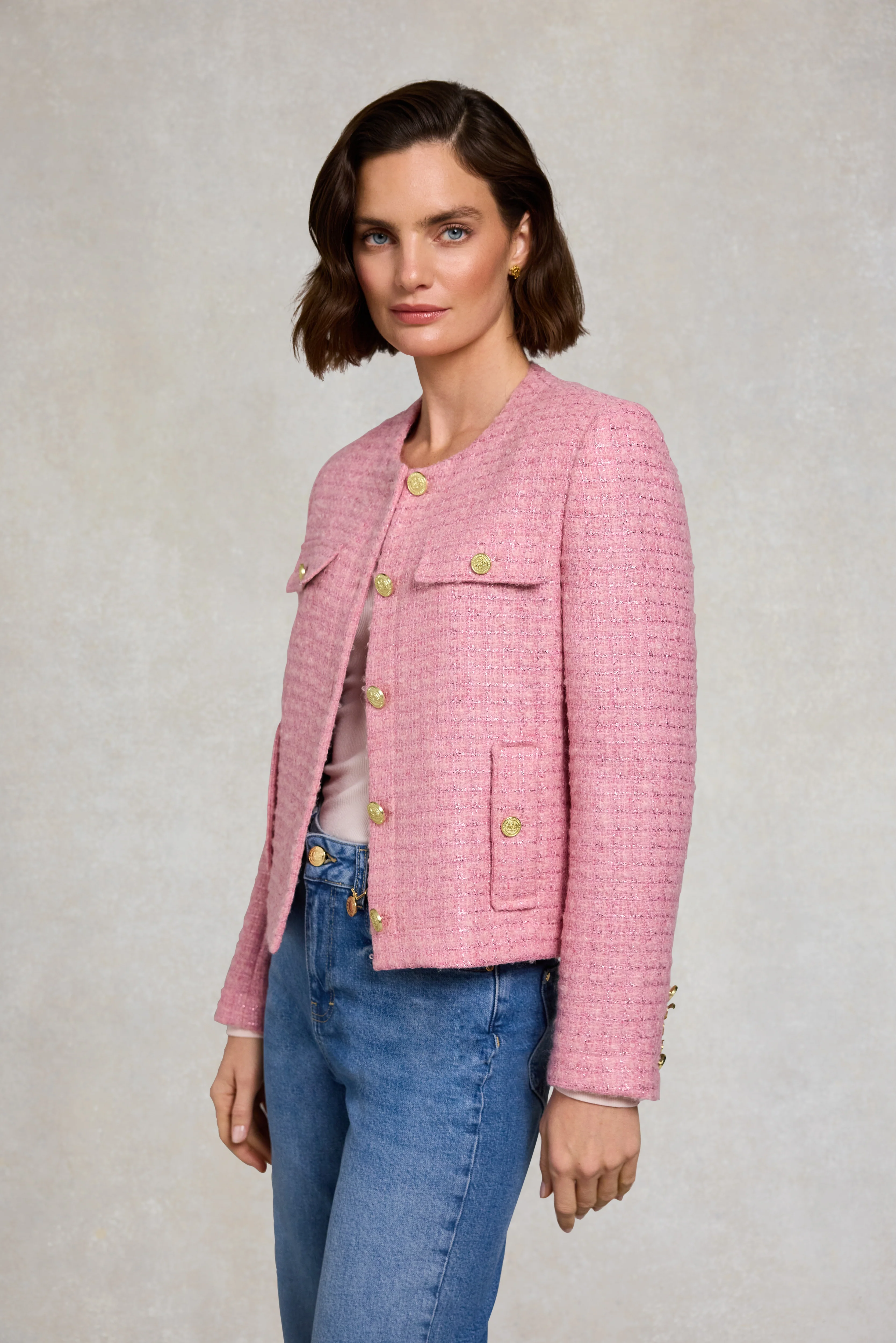 Chelsea Jacket (Rose Sparkle Boucle) - Image 3