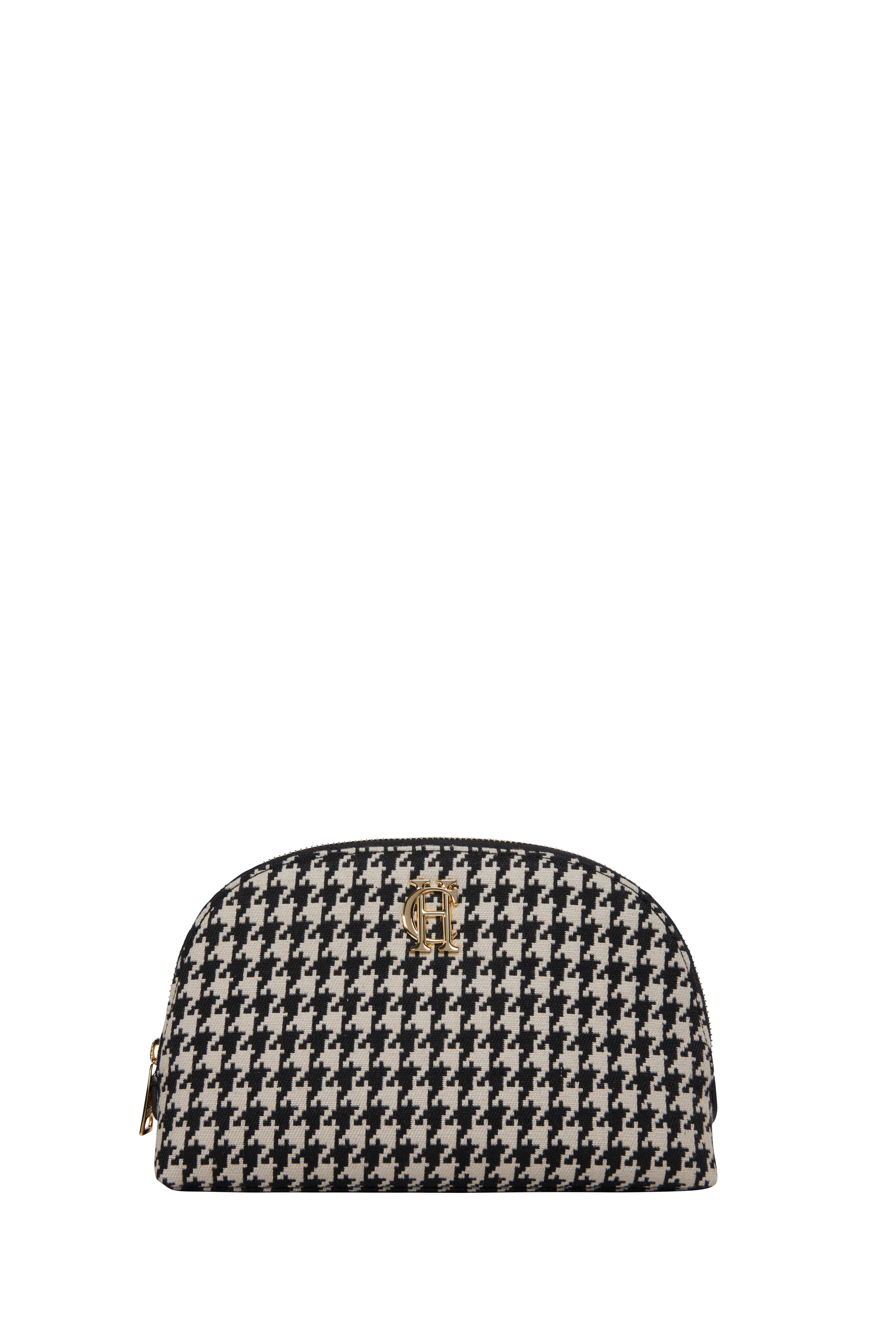 Chelsea Makeup Bag (Ecru Houndstooth) - Image 2