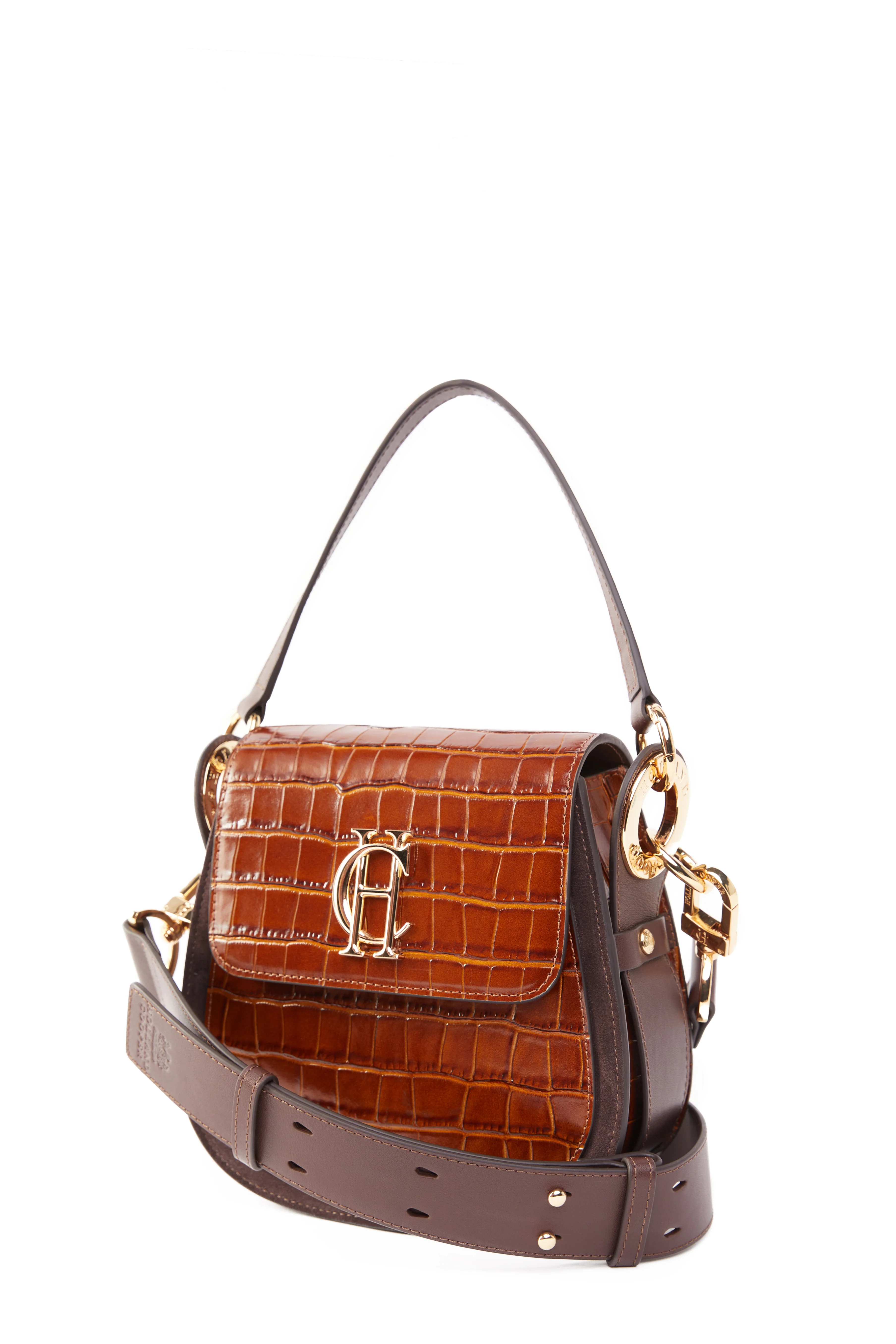 Chelsea Saddle Bag (Tan Croc) - Image 6