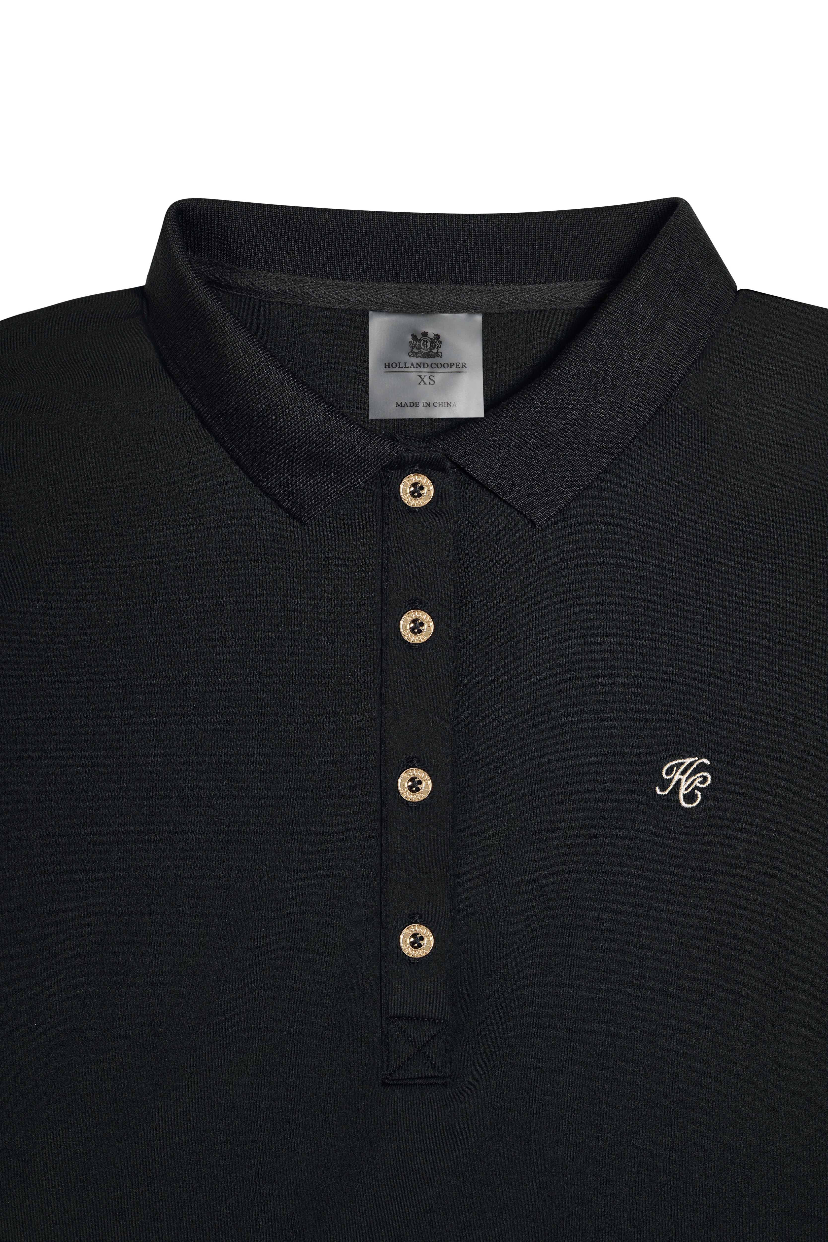 Chiltern Long Sleeve Polo Shirt (Black) - Image 8