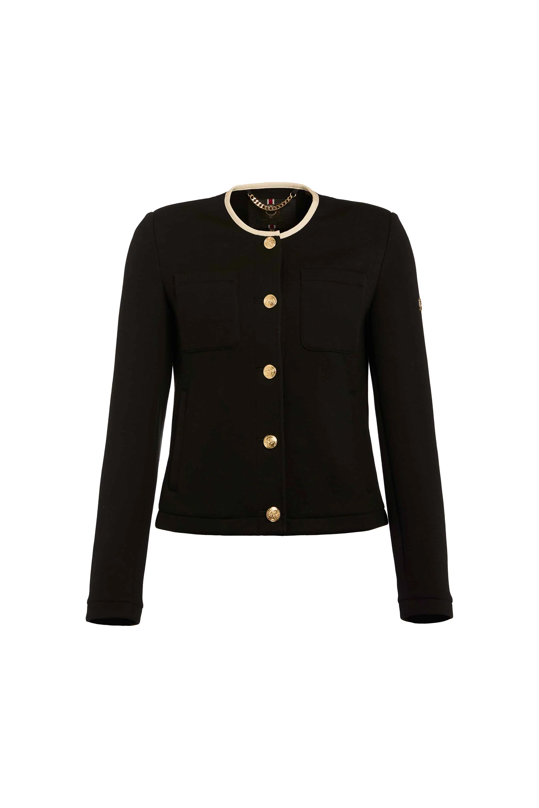 Chloe Jersey Jacket (Black) - Image 4