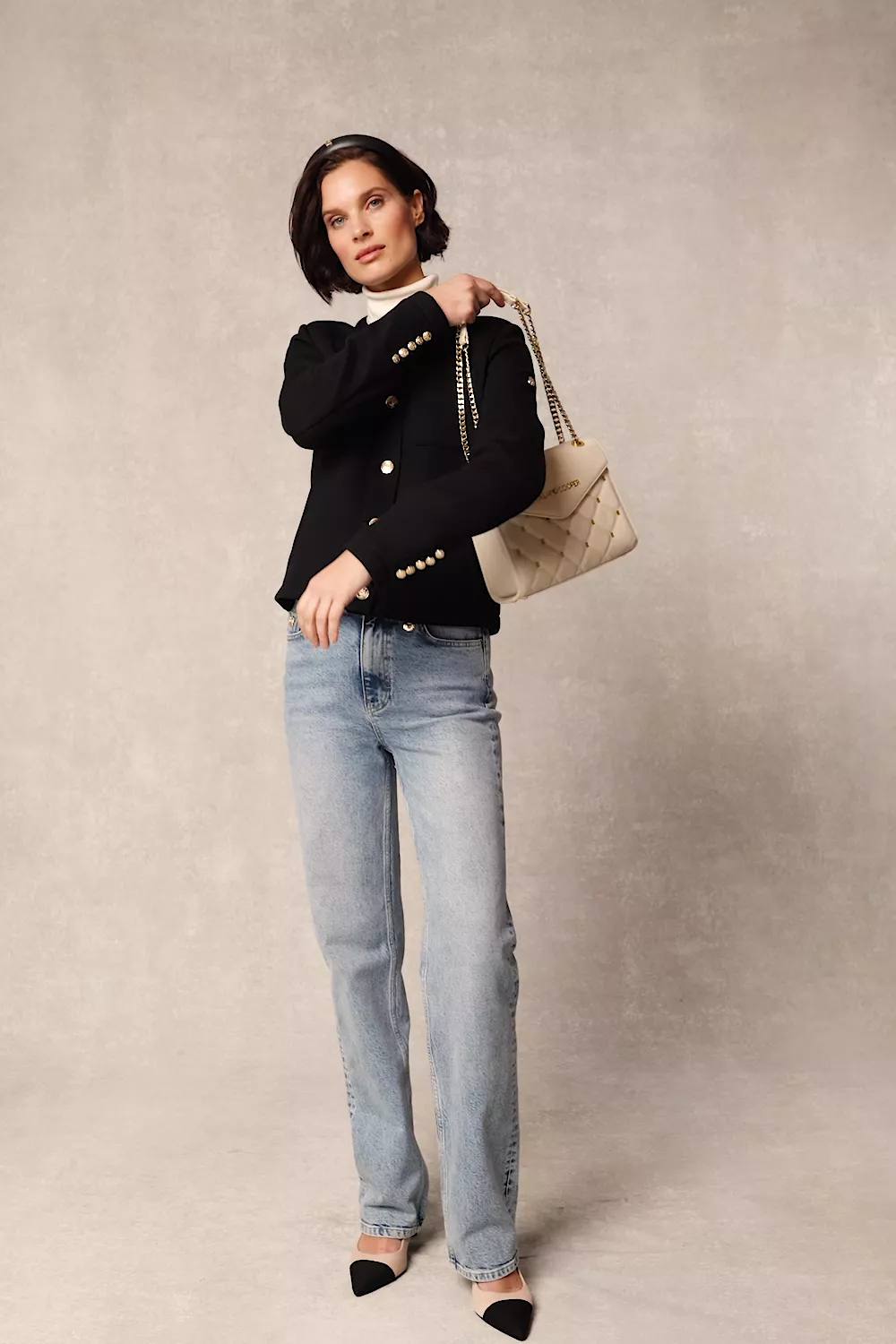 Chloe Jersey Jacket (Black) - Image 5