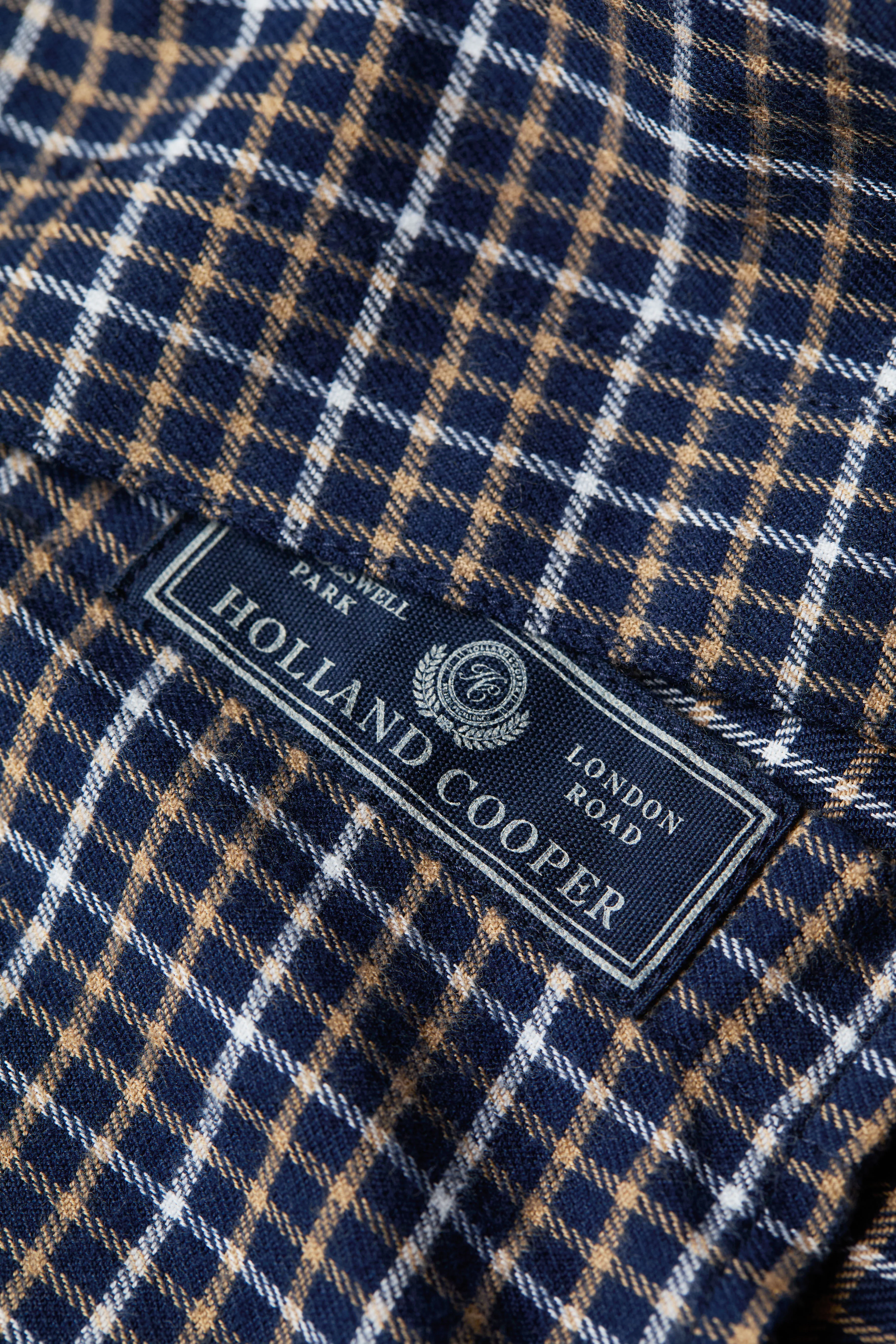 Classic Button Down Shirt (Brushed Cheltenham Navy Check) - Image 11