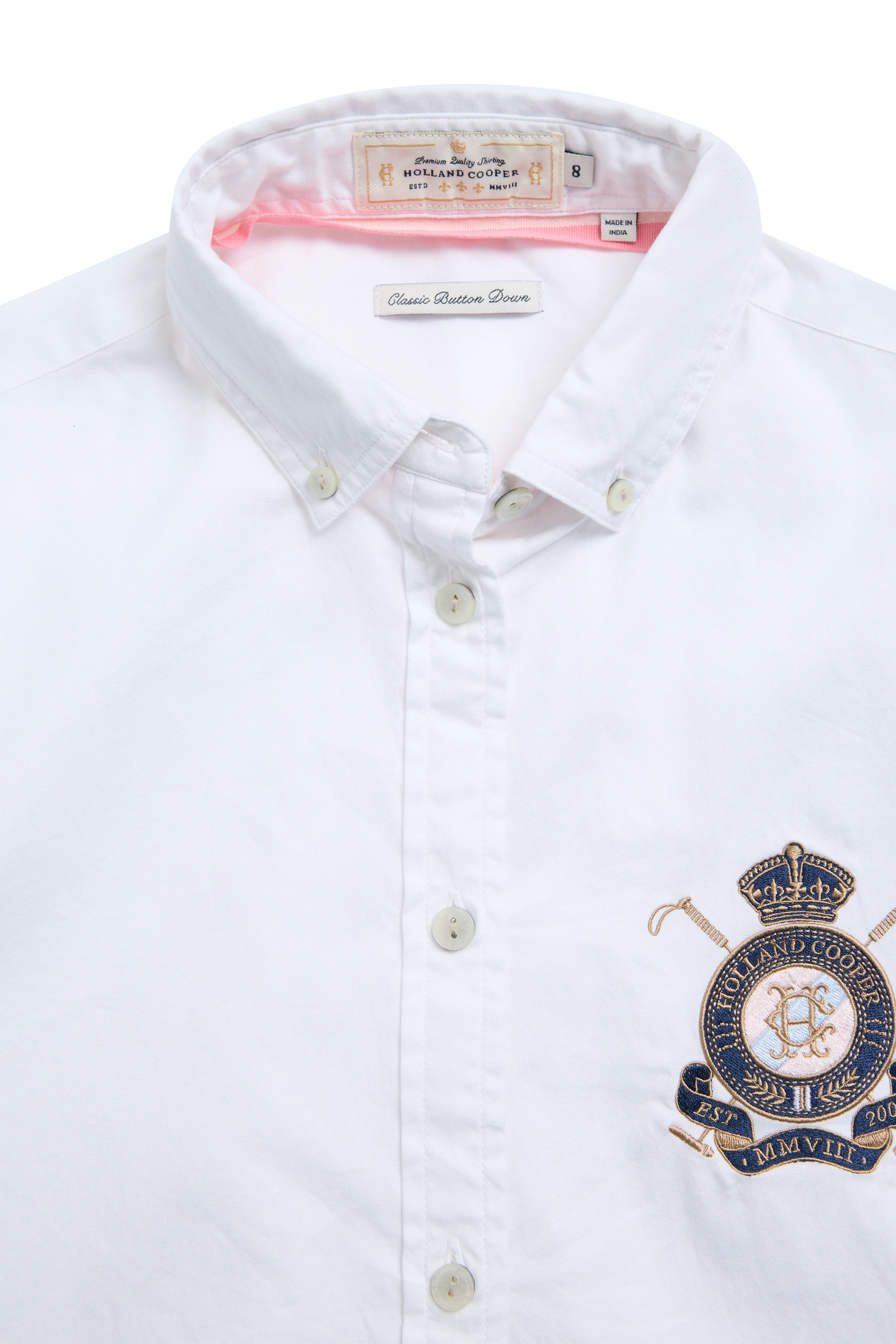 Classic Button Down Shirt (White) - Image 7