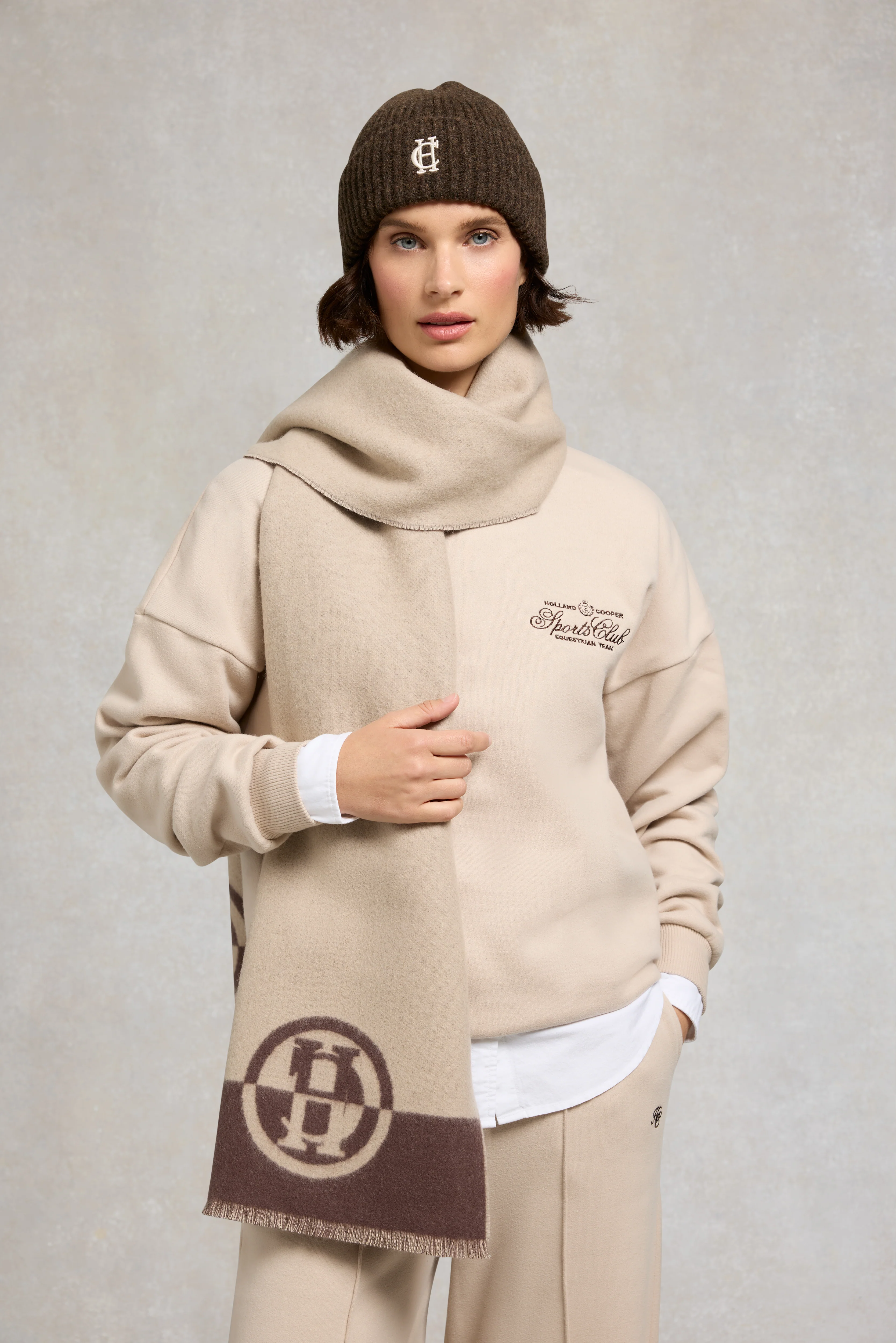 Classic Embroidered Beanie (Chocolate) - Image 3