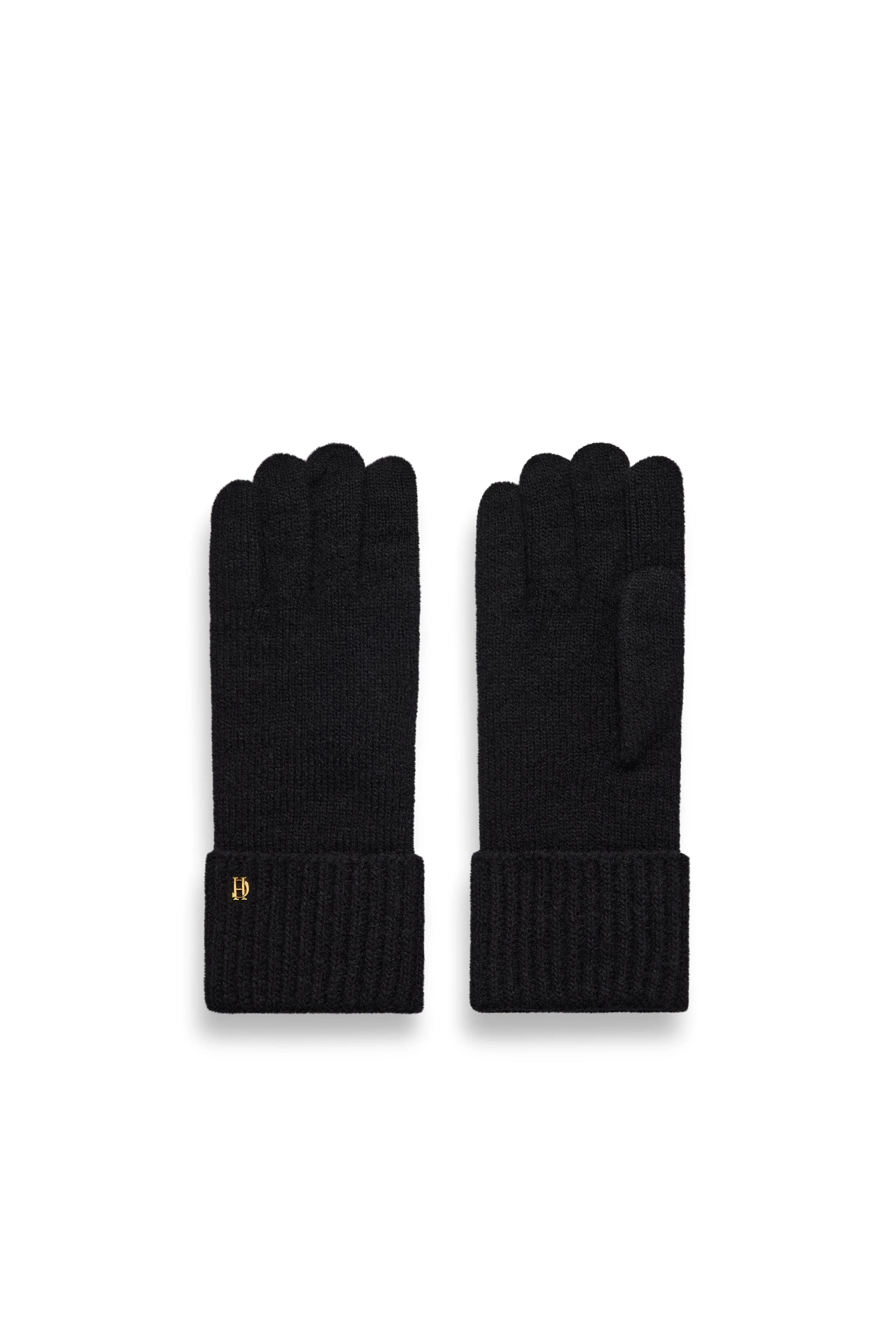 Classic Embroidered Beanie & Glove Set (Black) - Image 3