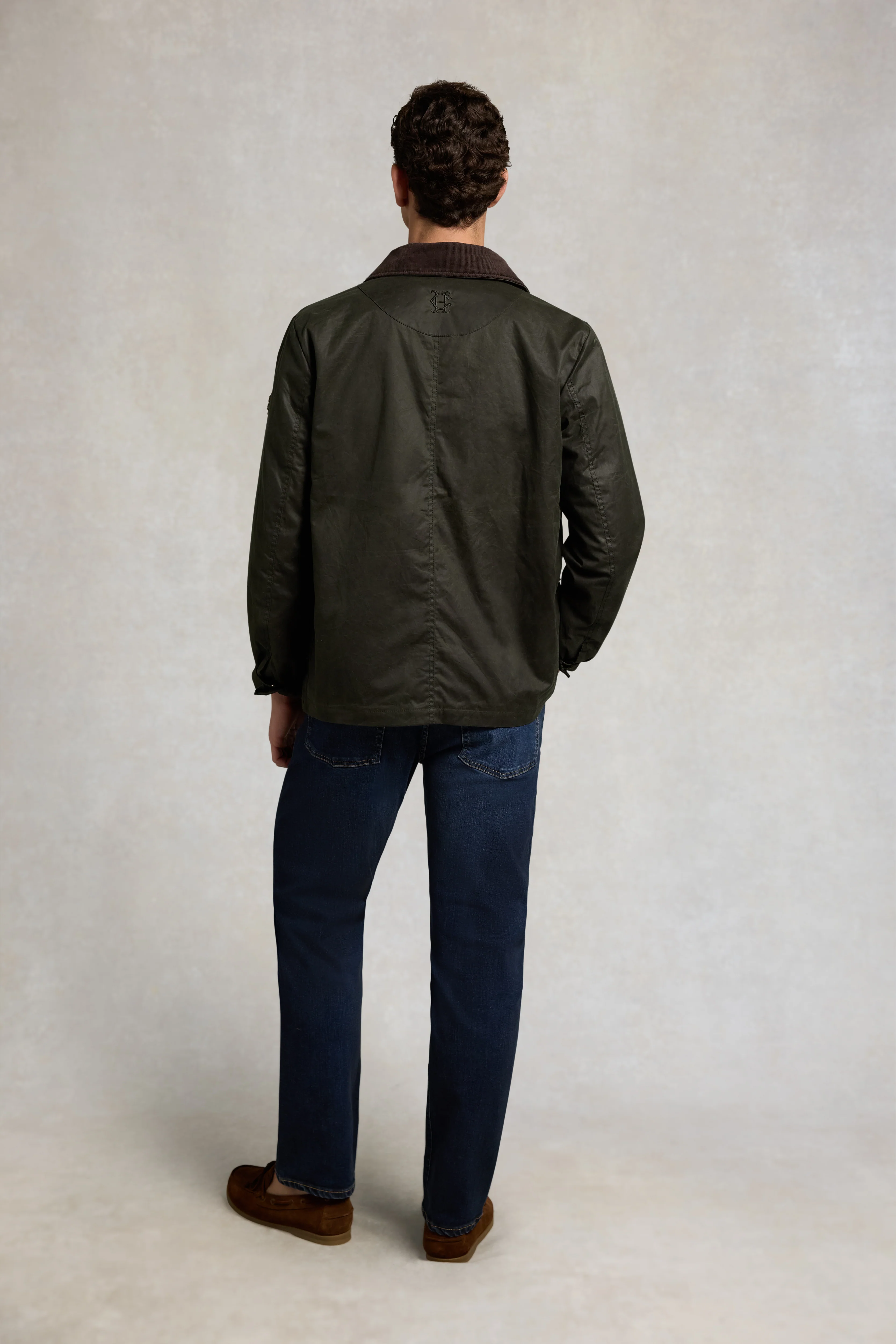 Men's Classic Wax Jacket (Moss Wax) - Image 4