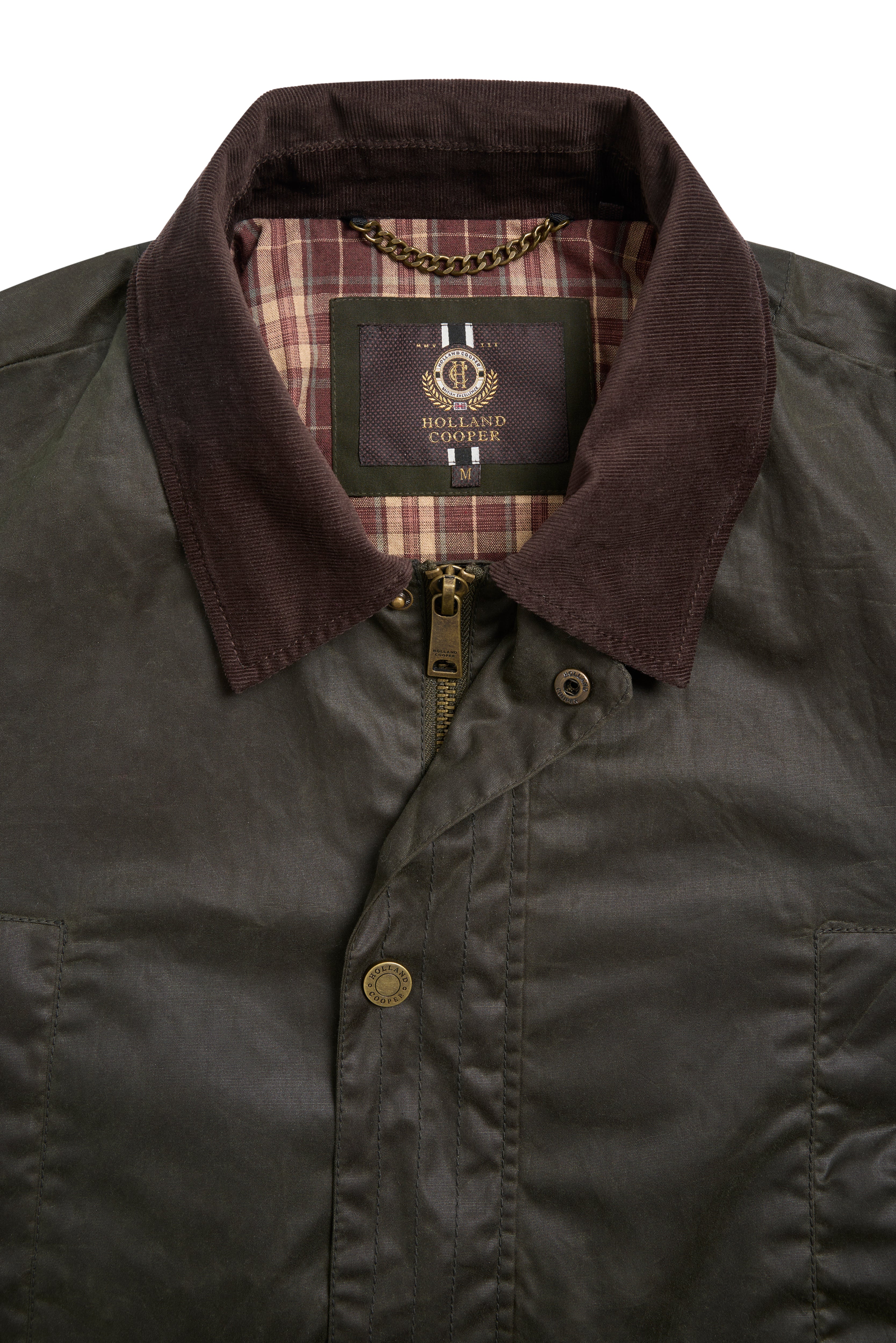Men's Classic Wax Jacket (Moss Wax) - Image 7