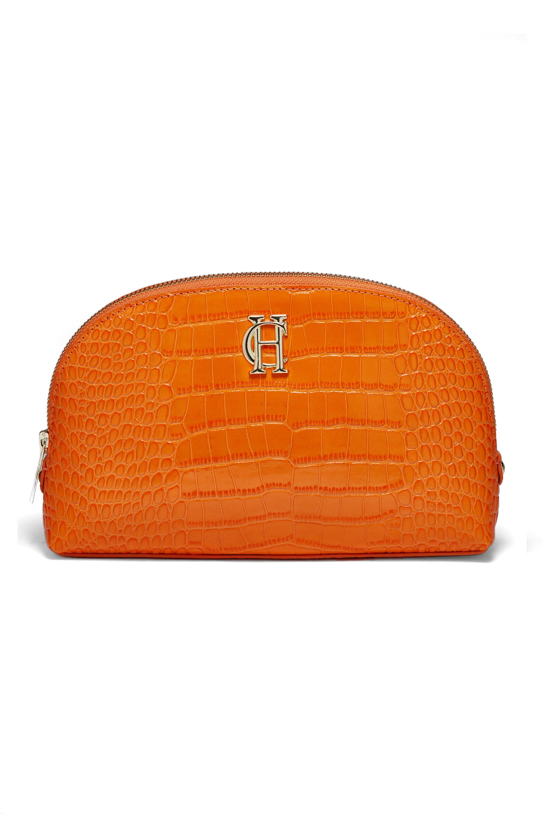 Chelsea Makeup Bag (Orange Croc) - Image 3