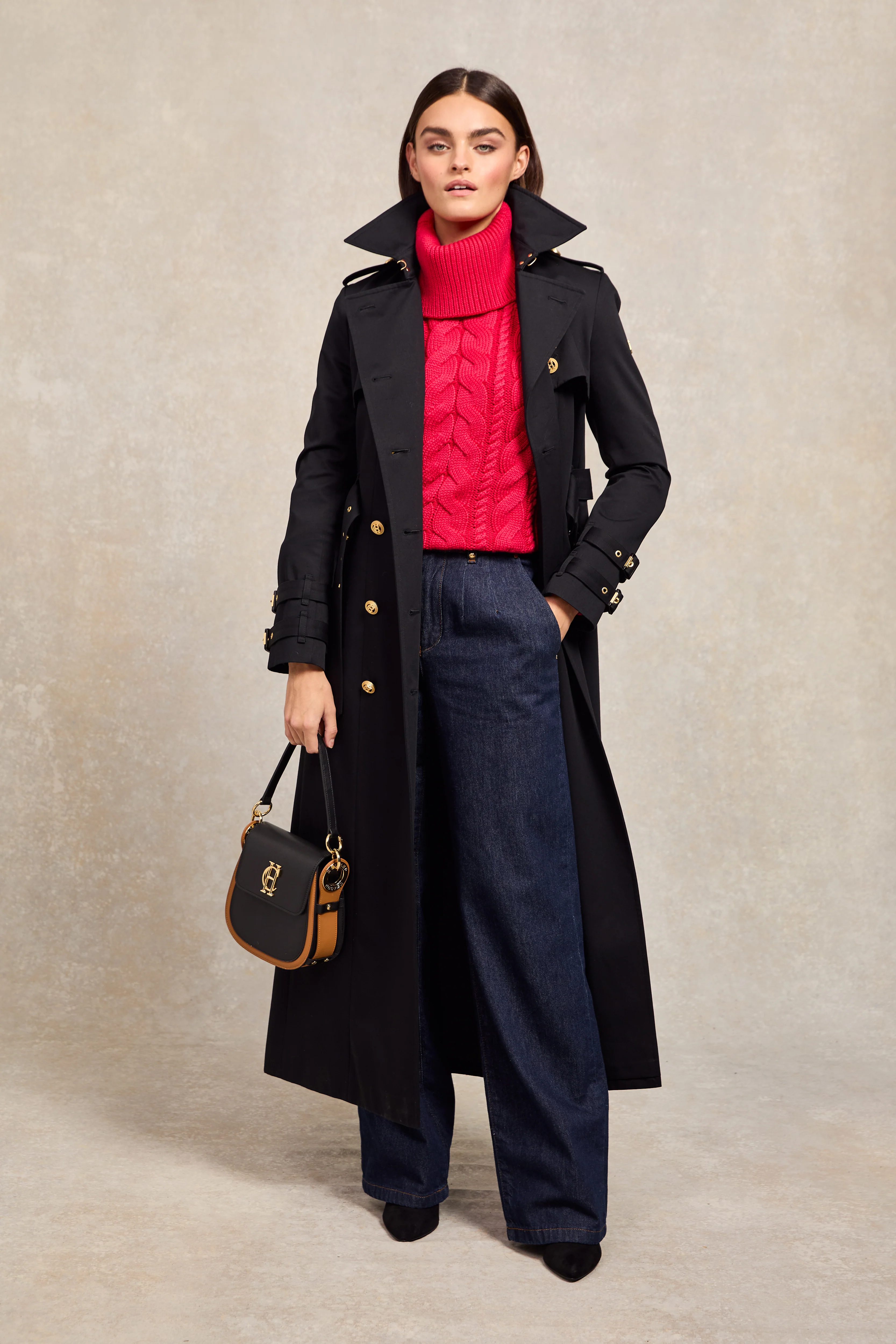 Corded Roll Neck Knit (Raspberry) - Image 2