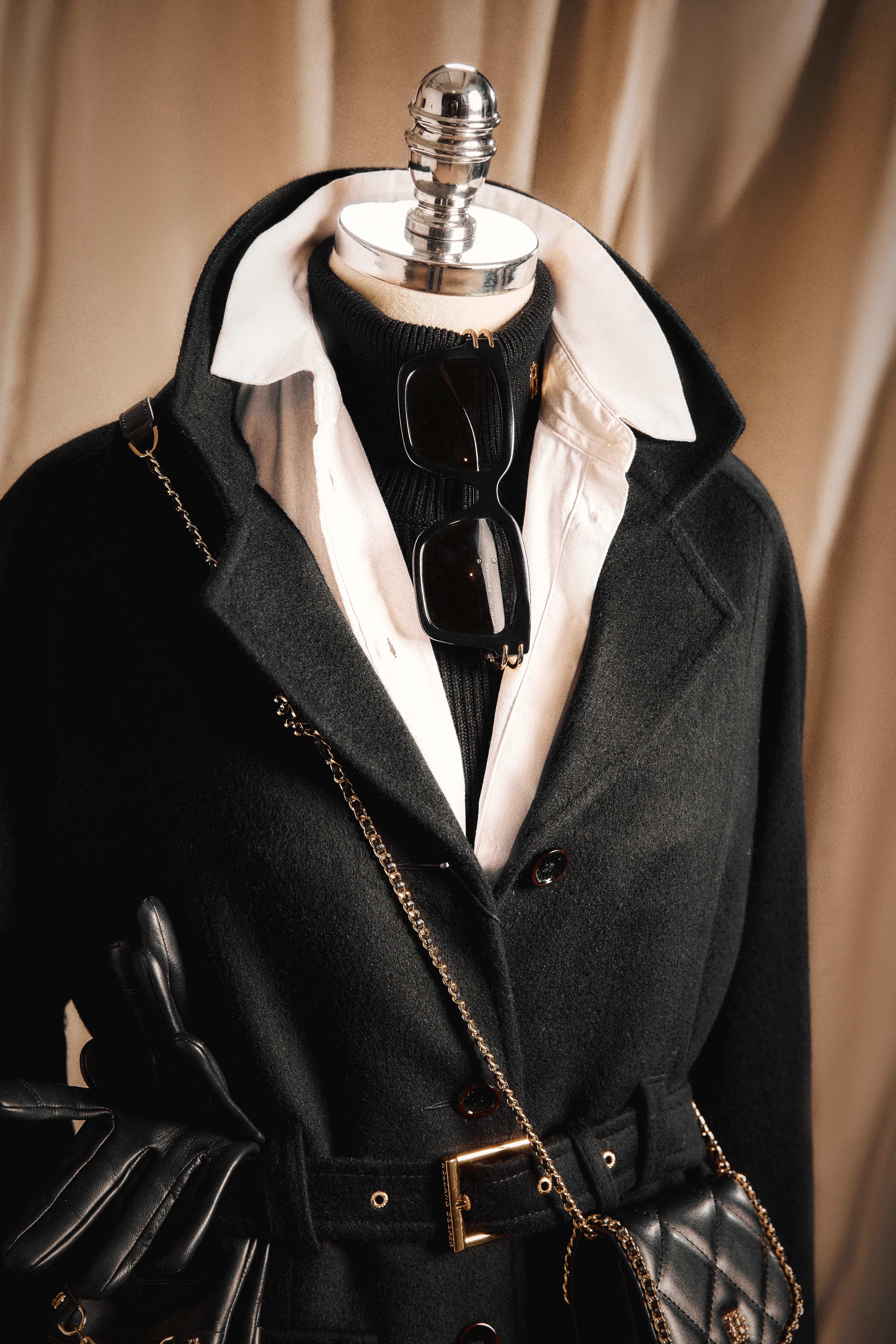 Cotswold Belted Jacket (Soft Black) - Image 10