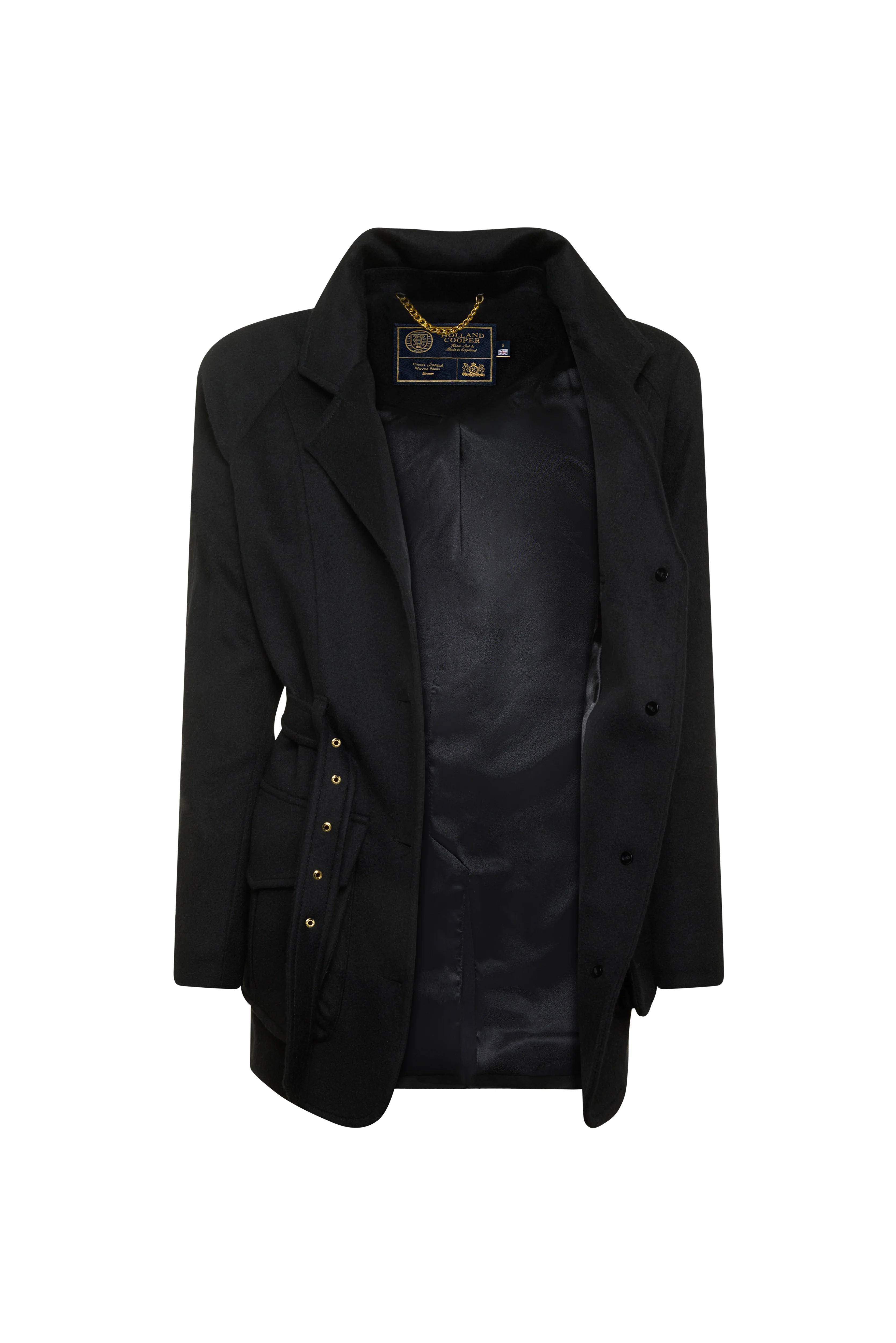 Cotswold Belted Jacket (Soft Black) - Image 11