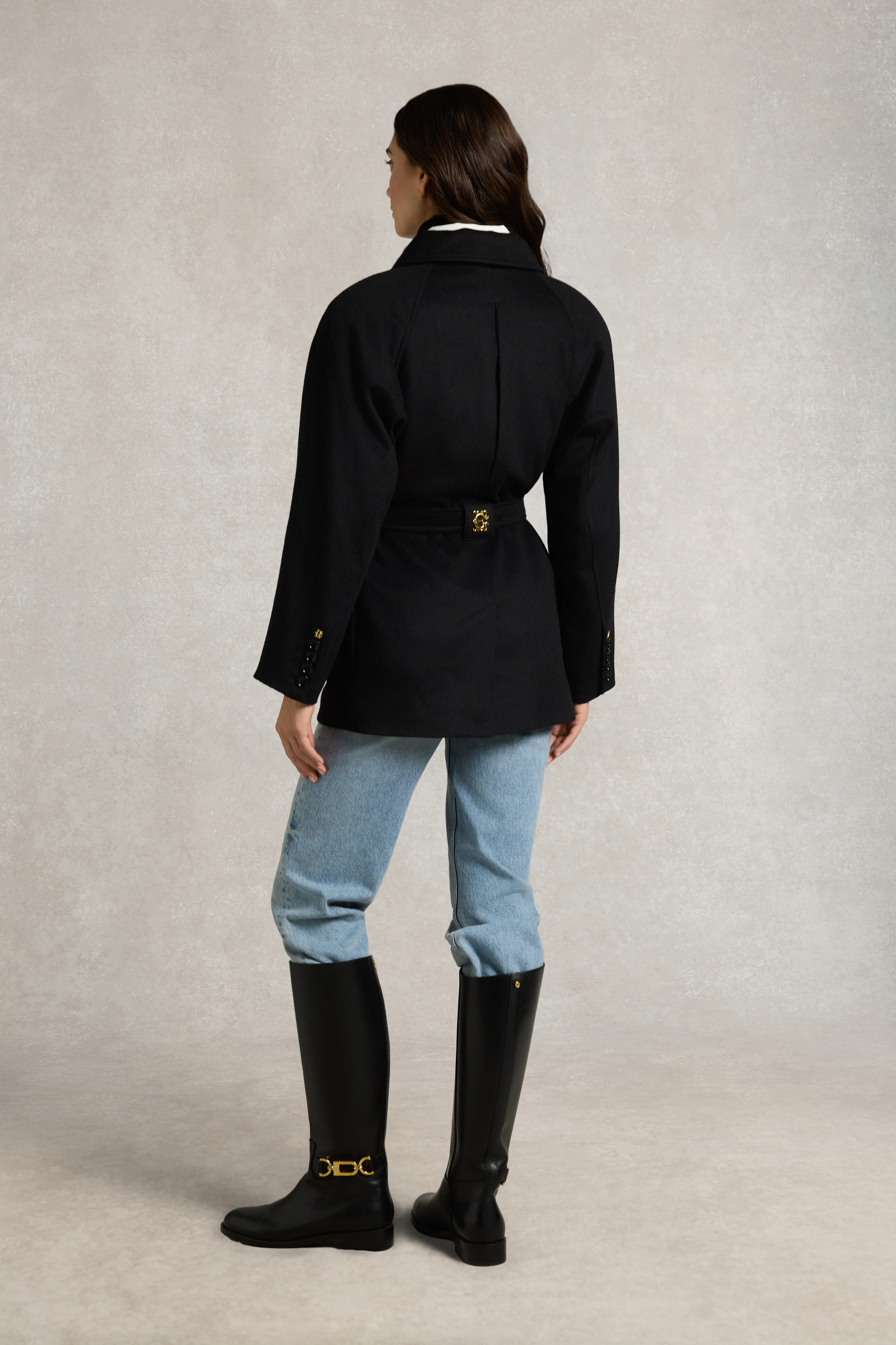 Cotswold Belted Jacket (Soft Black) - Image 7